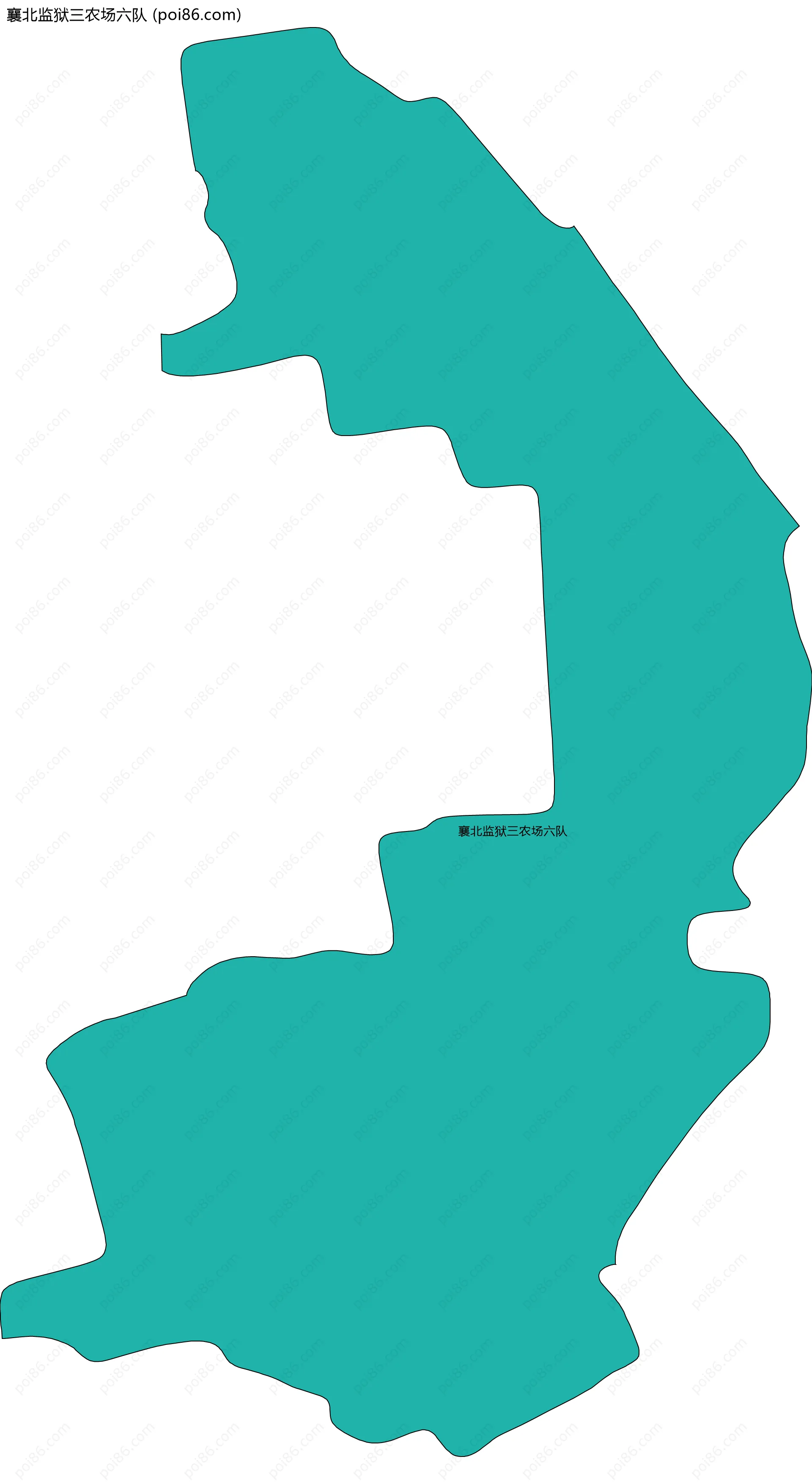 襄北监狱三农场六队边界地图