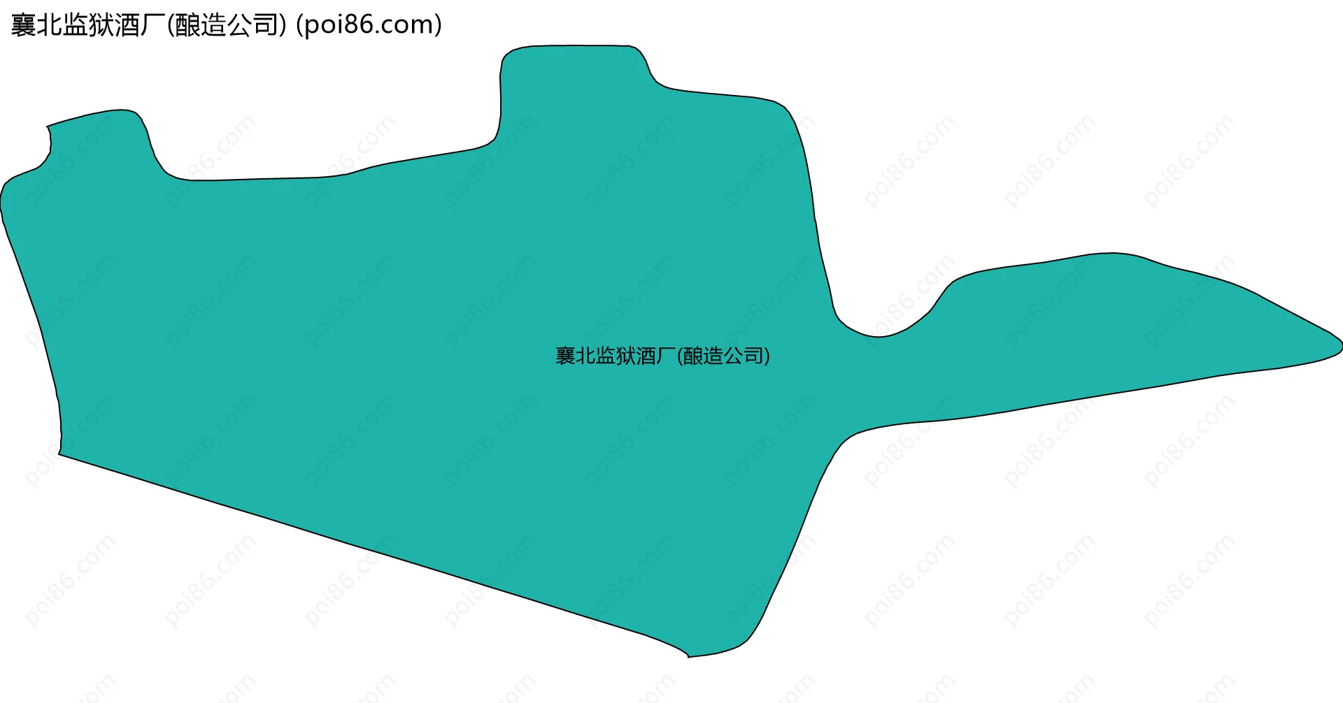 襄北监狱酒厂(酿造公司)边界地图