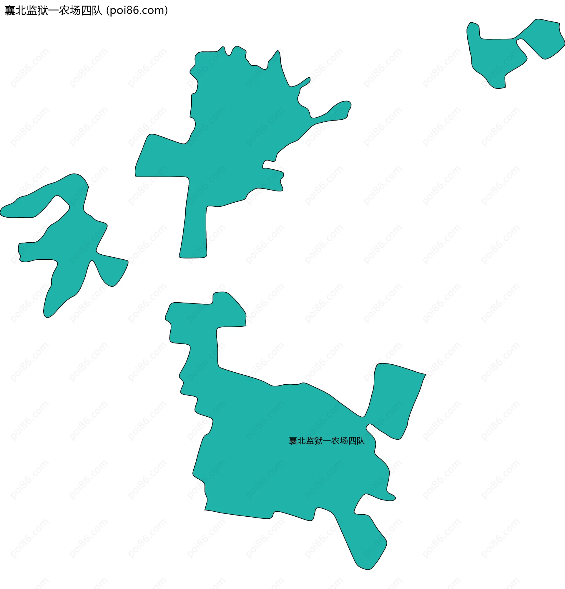 襄北监狱一农场四队边界地图