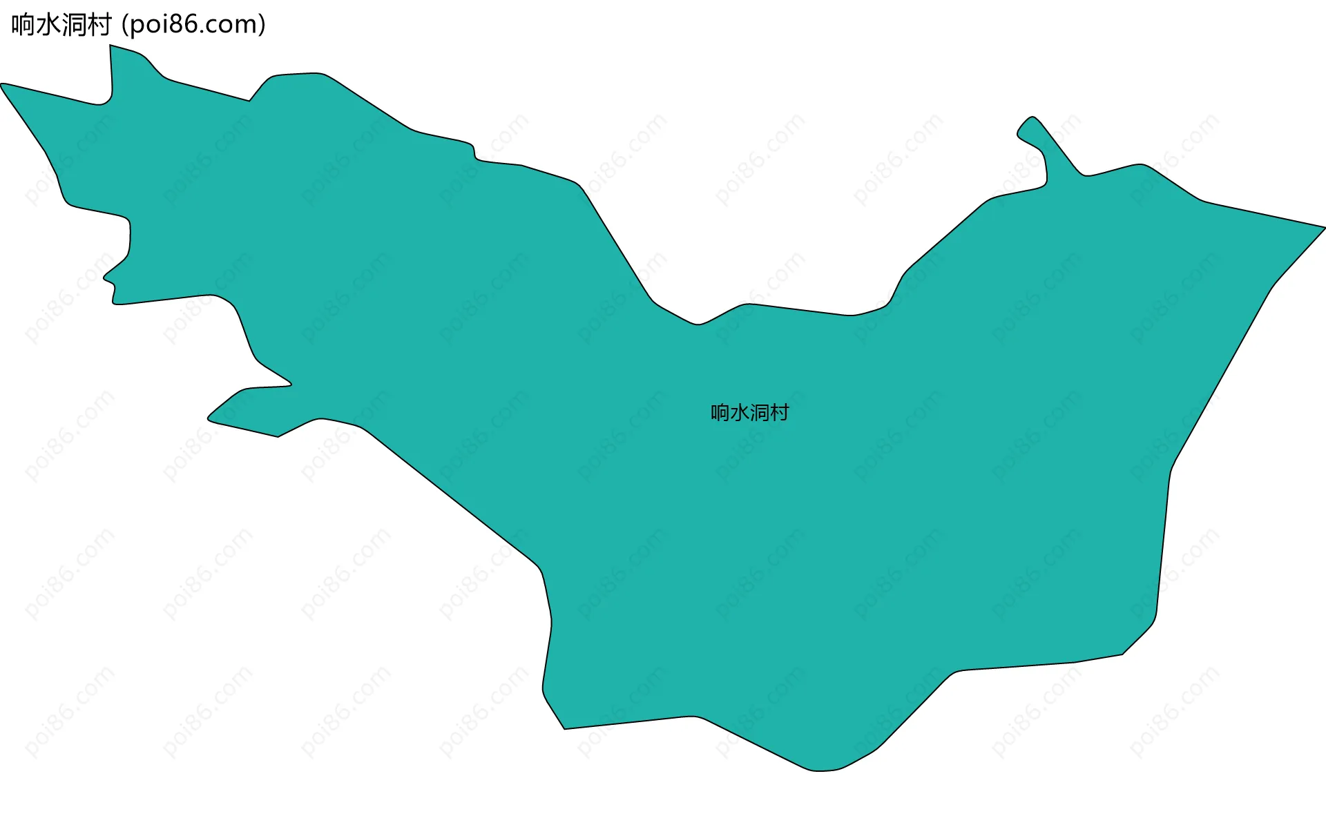 响水洞村边界地图