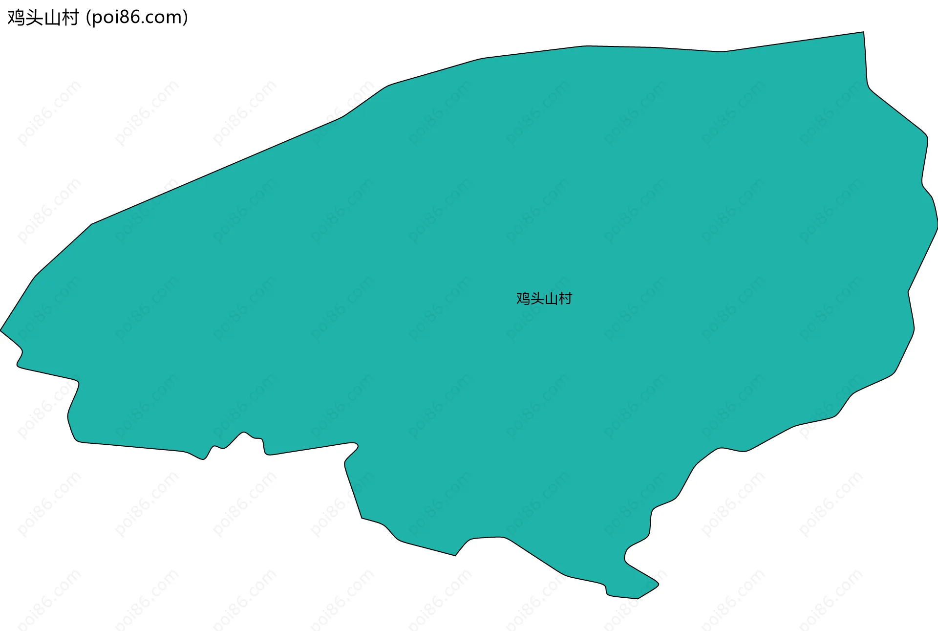 鸡头山村边界地图