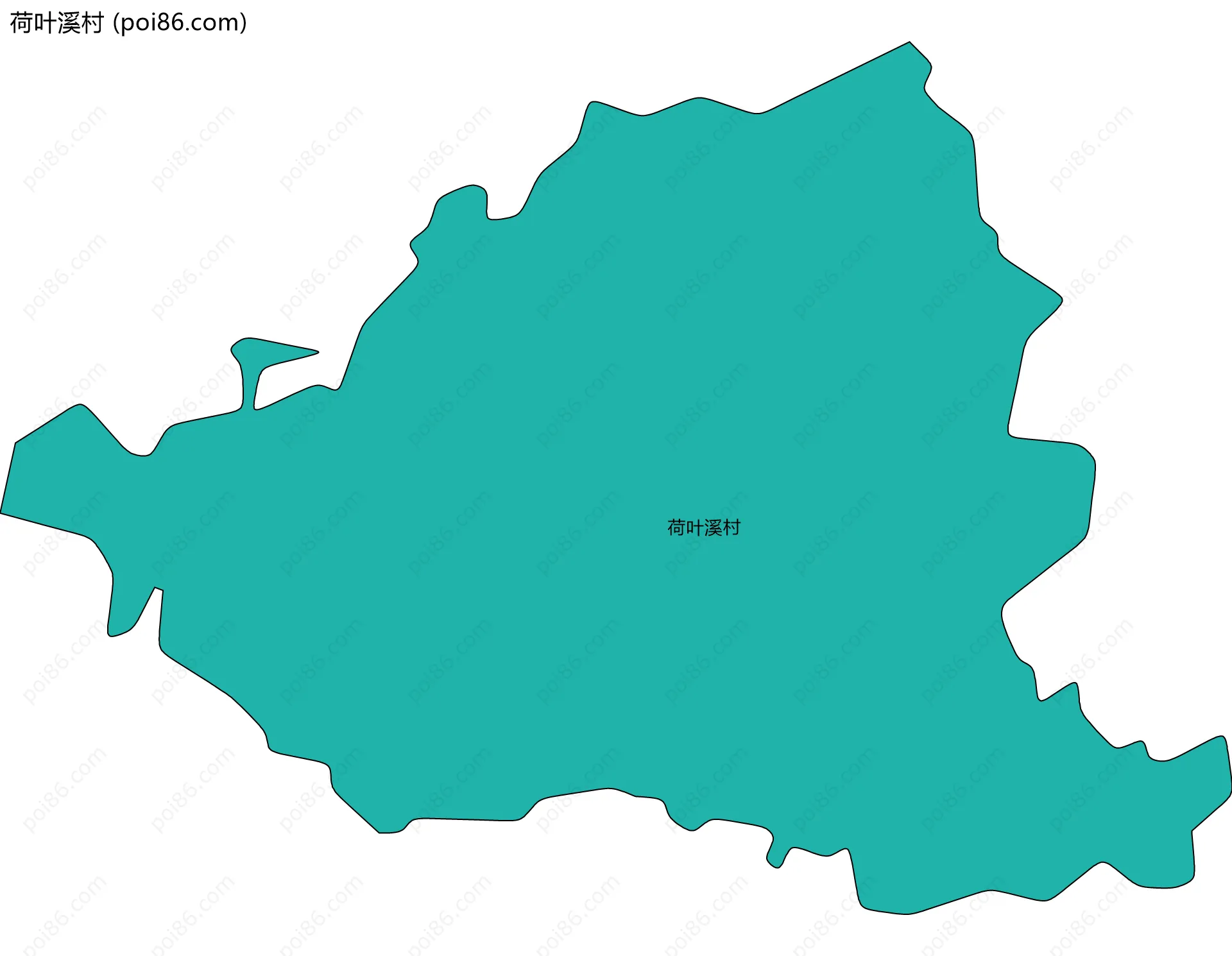 荷叶溪村边界地图