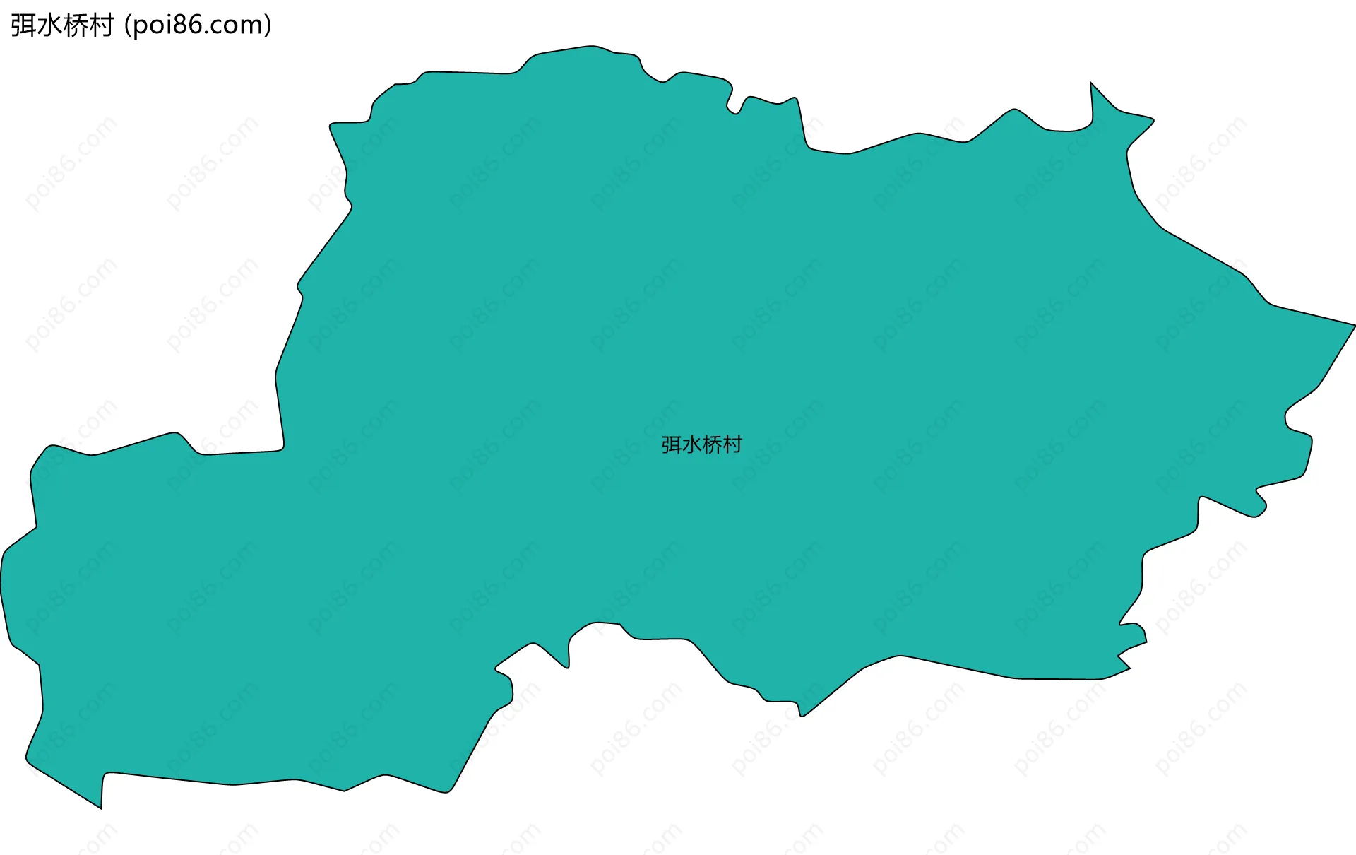 弭水桥村边界地图