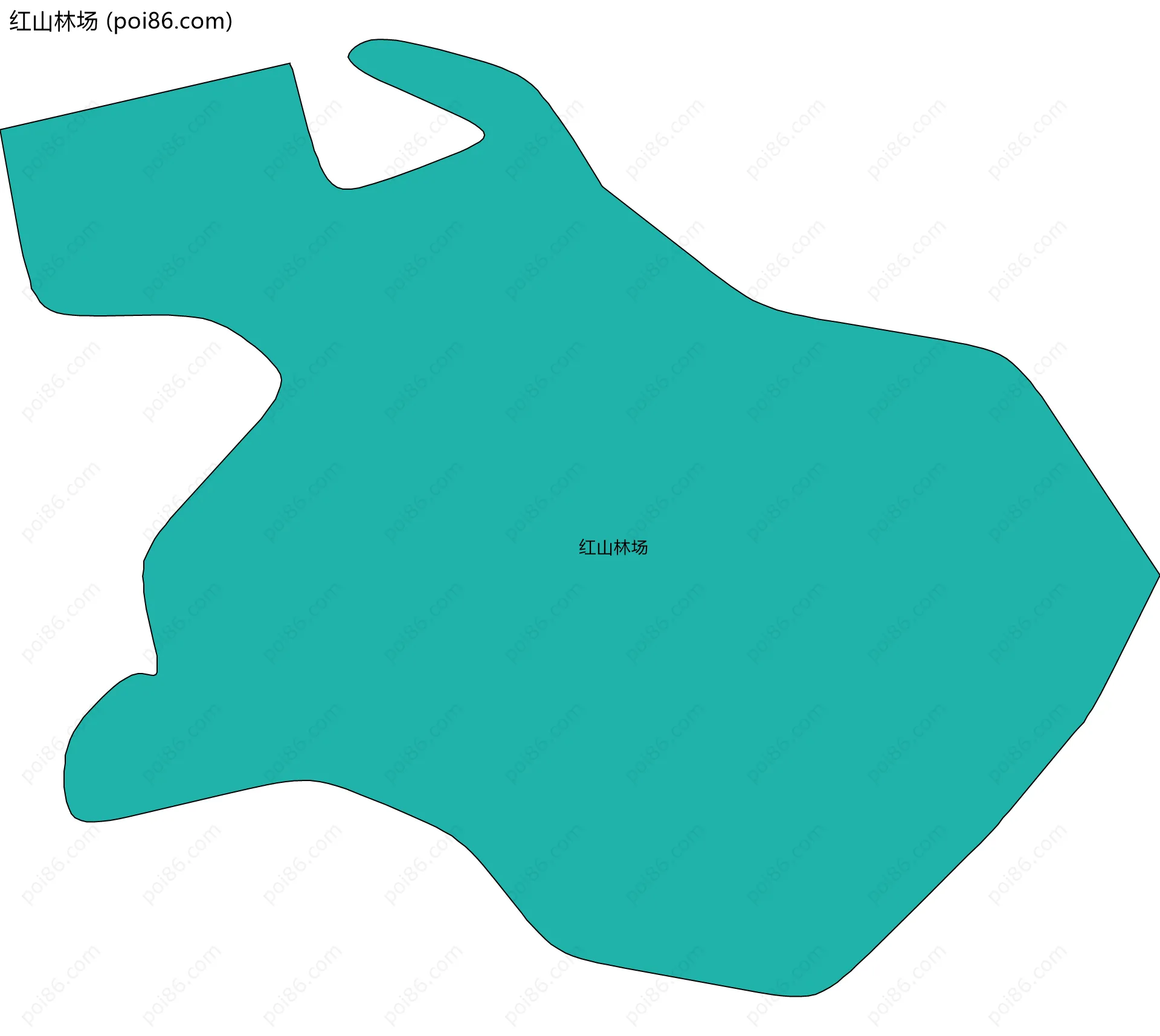 红山林场边界地图