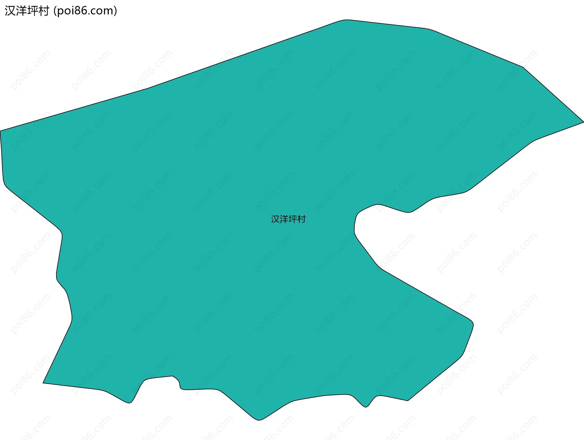 汉洋坪村边界地图
