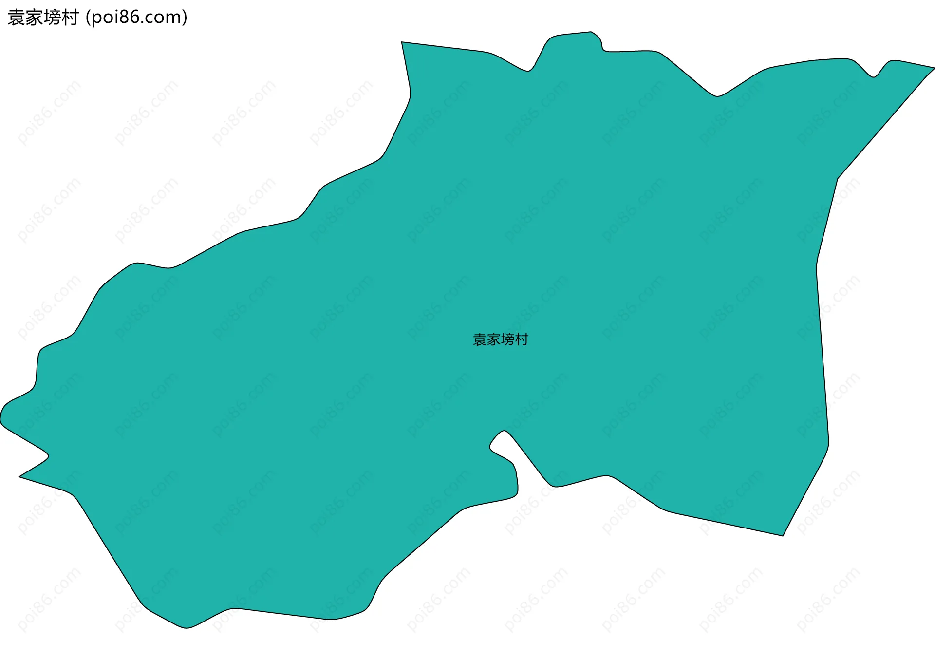 袁家塝村边界地图