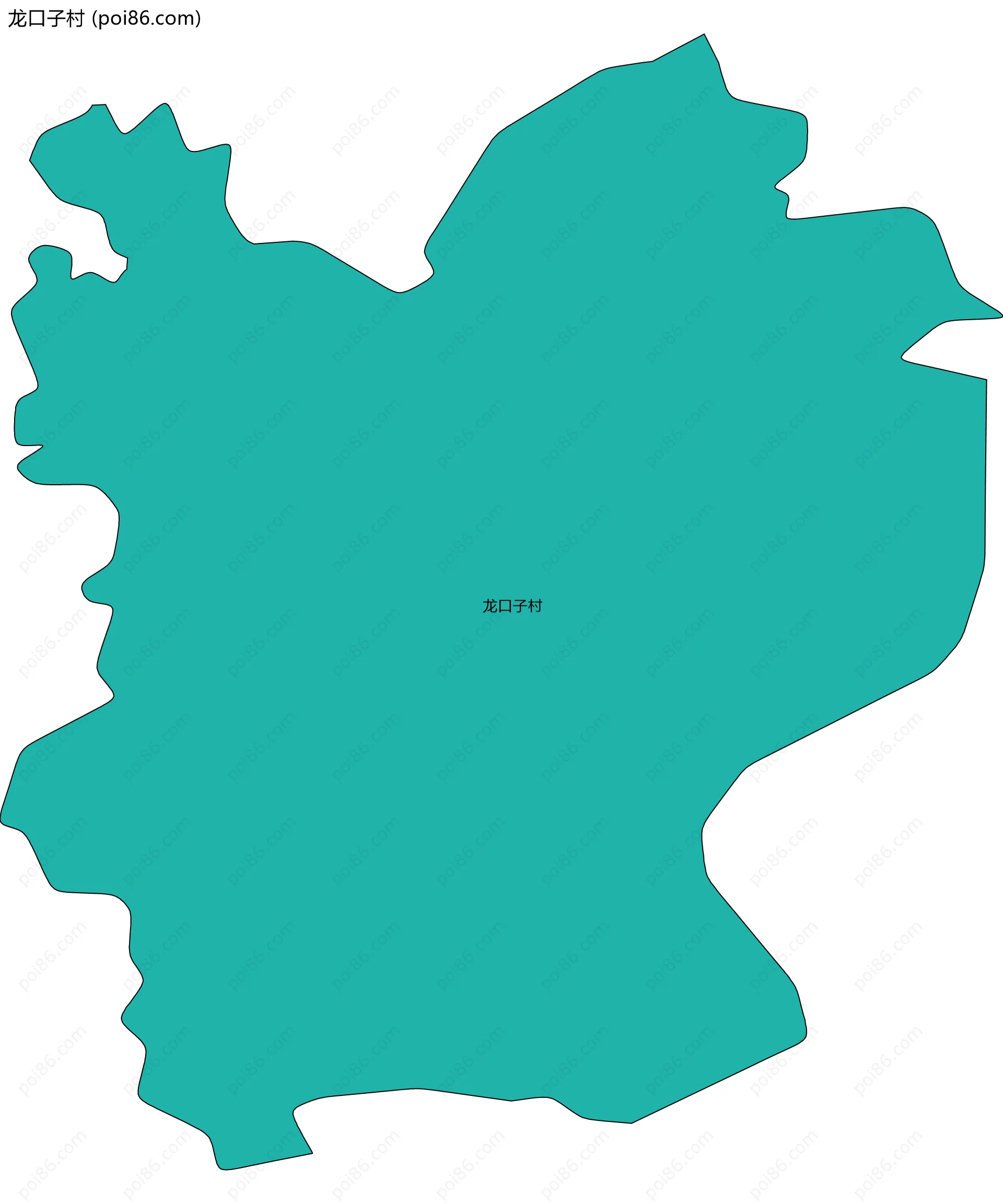 龙口子村边界地图