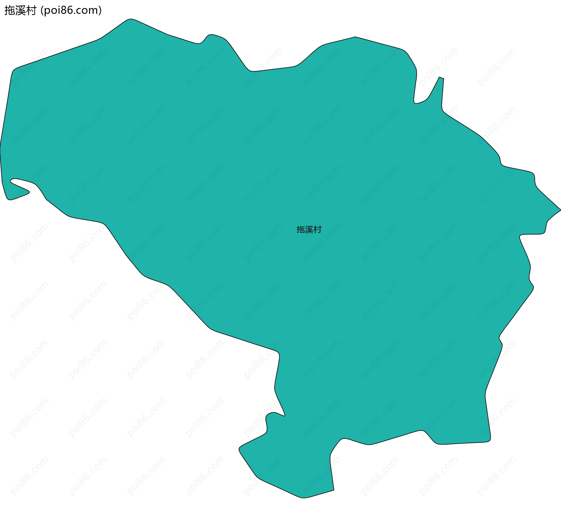 拖溪村边界地图