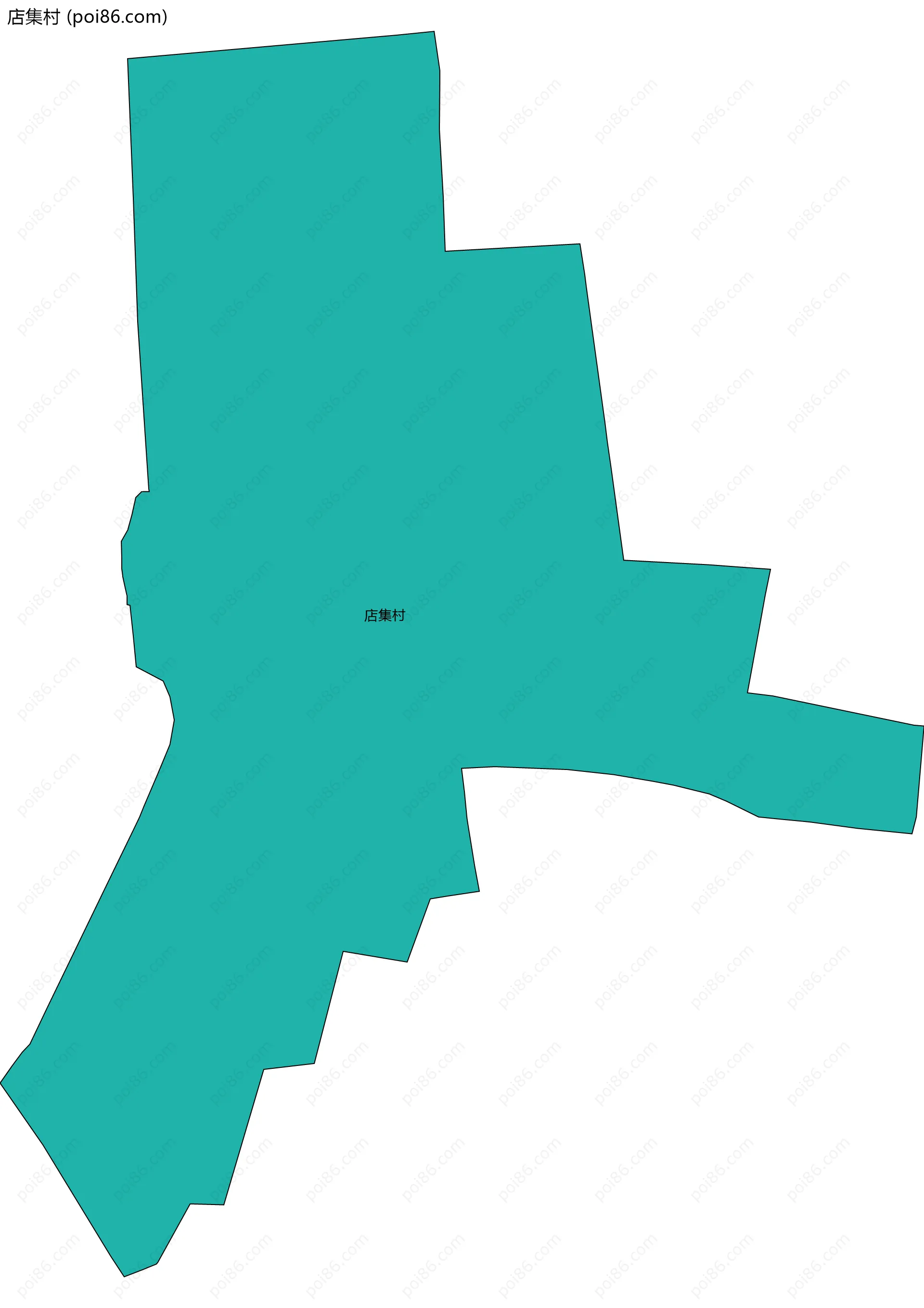 店集村边界地图