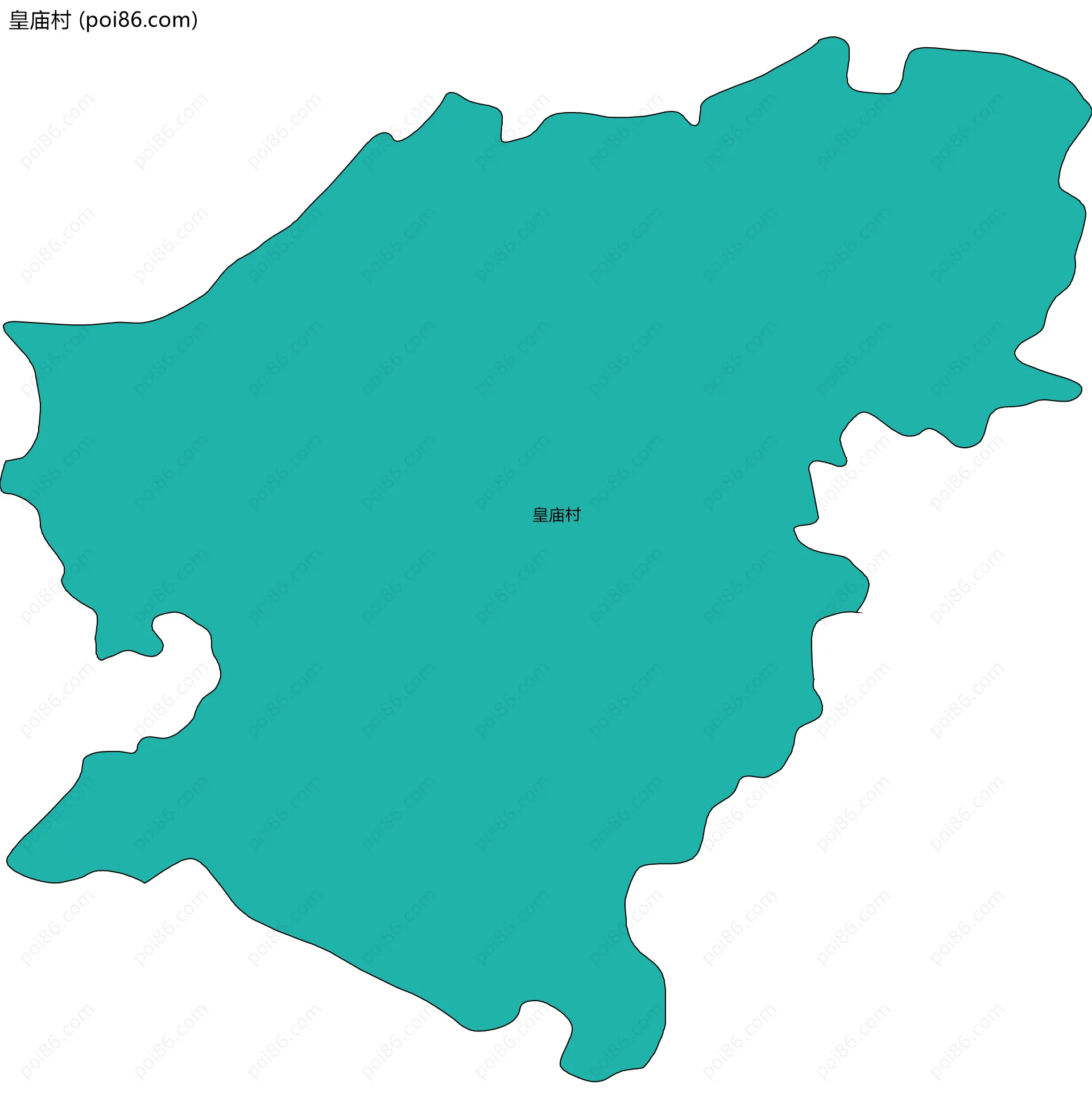皇庙村边界地图
