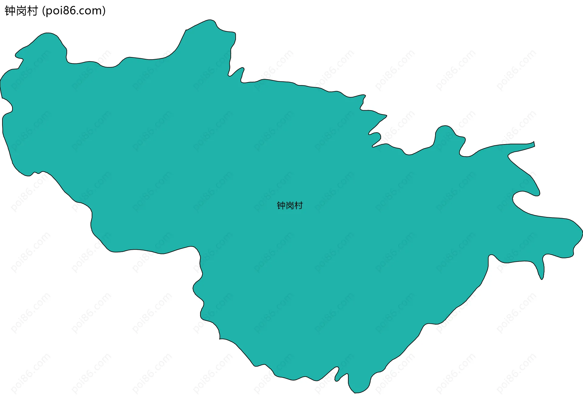 钟岗村边界地图
