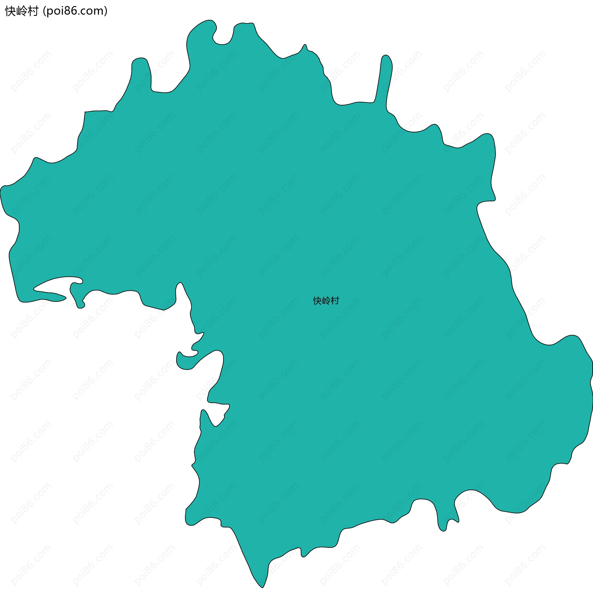 快岭村边界地图