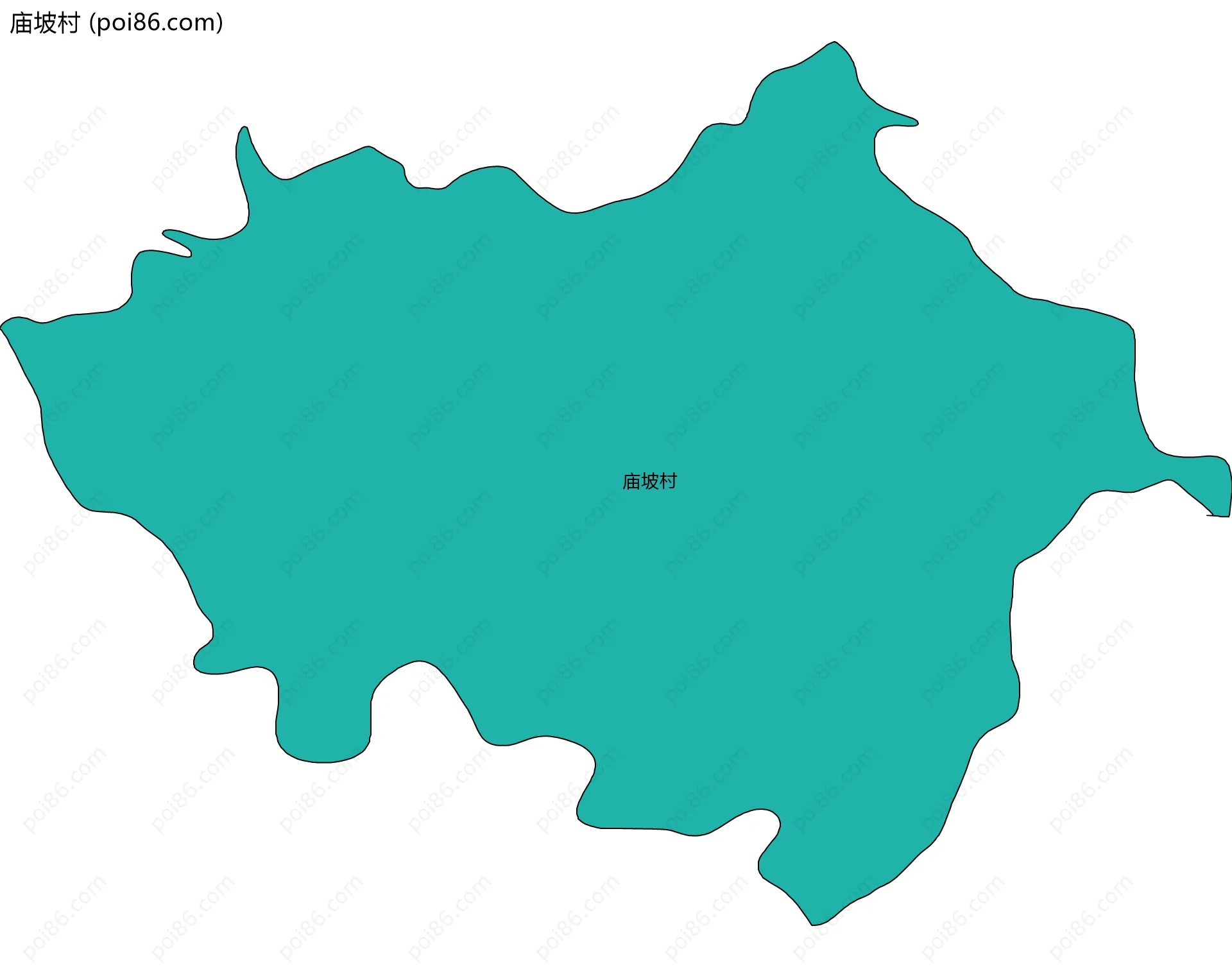 庙坡村边界地图
