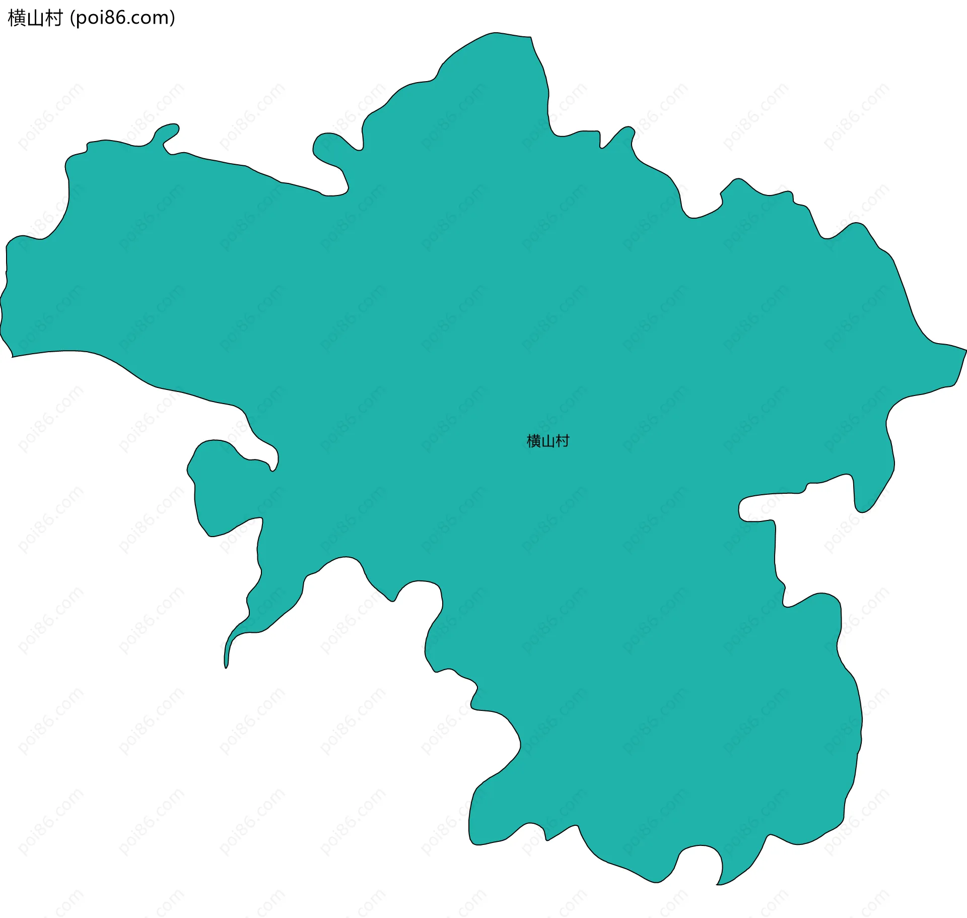 横山村边界地图