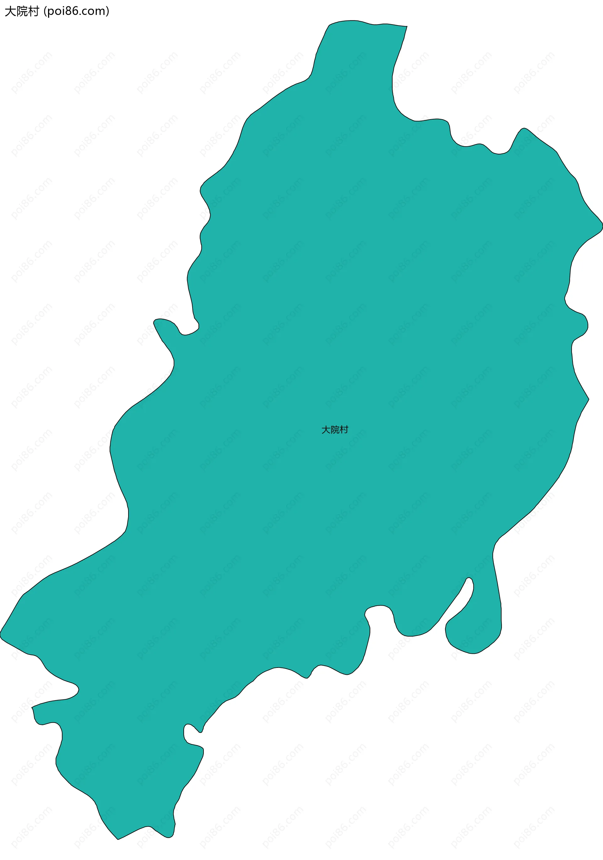 大院村边界地图