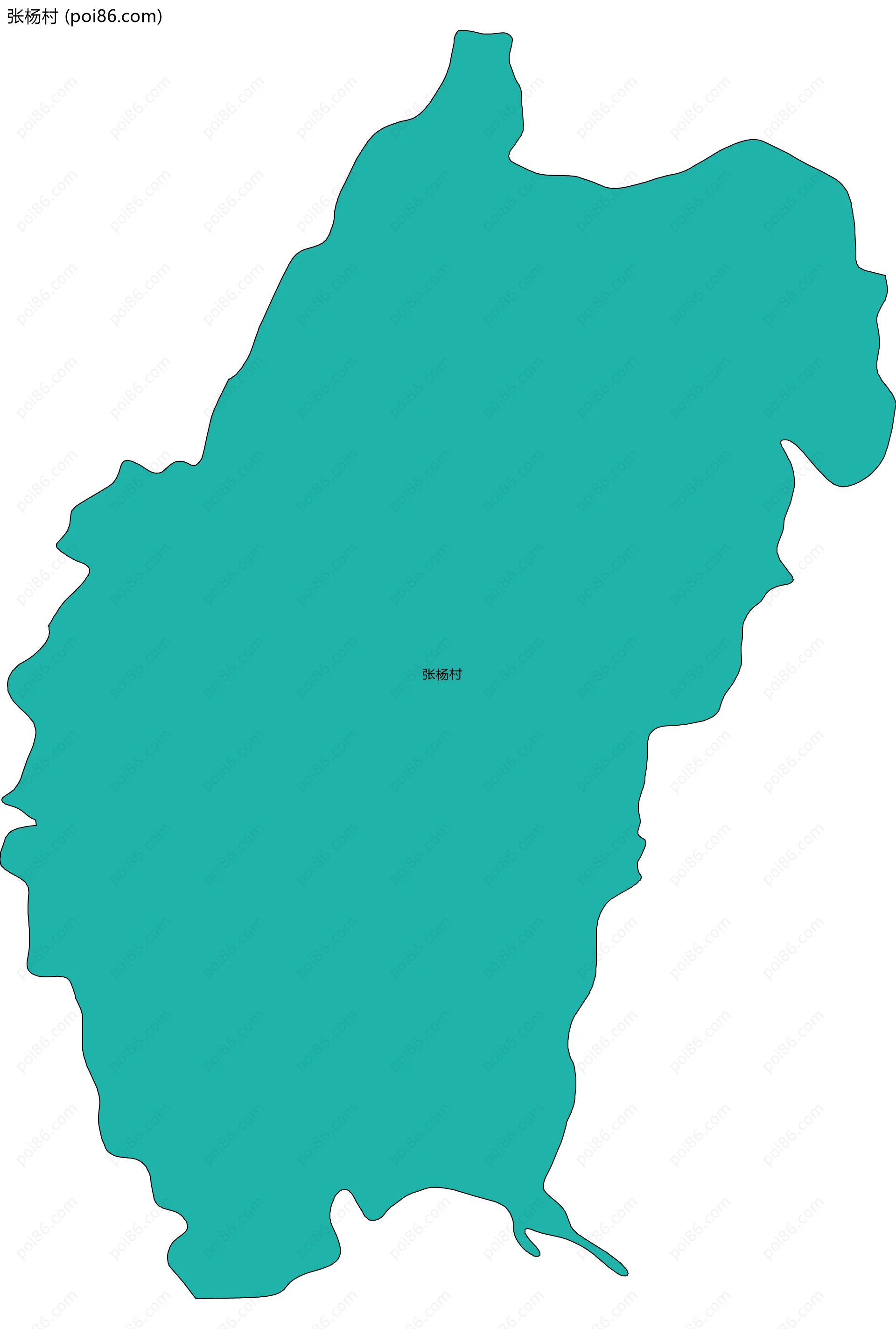 张杨村边界地图