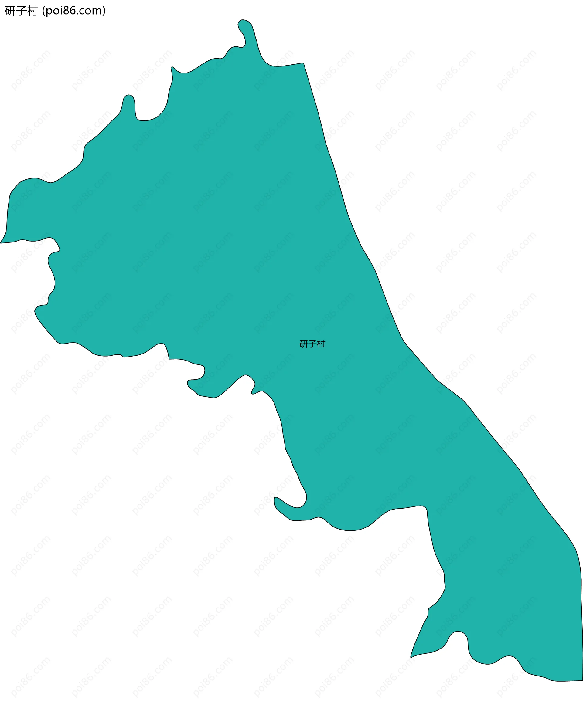 研子村边界地图