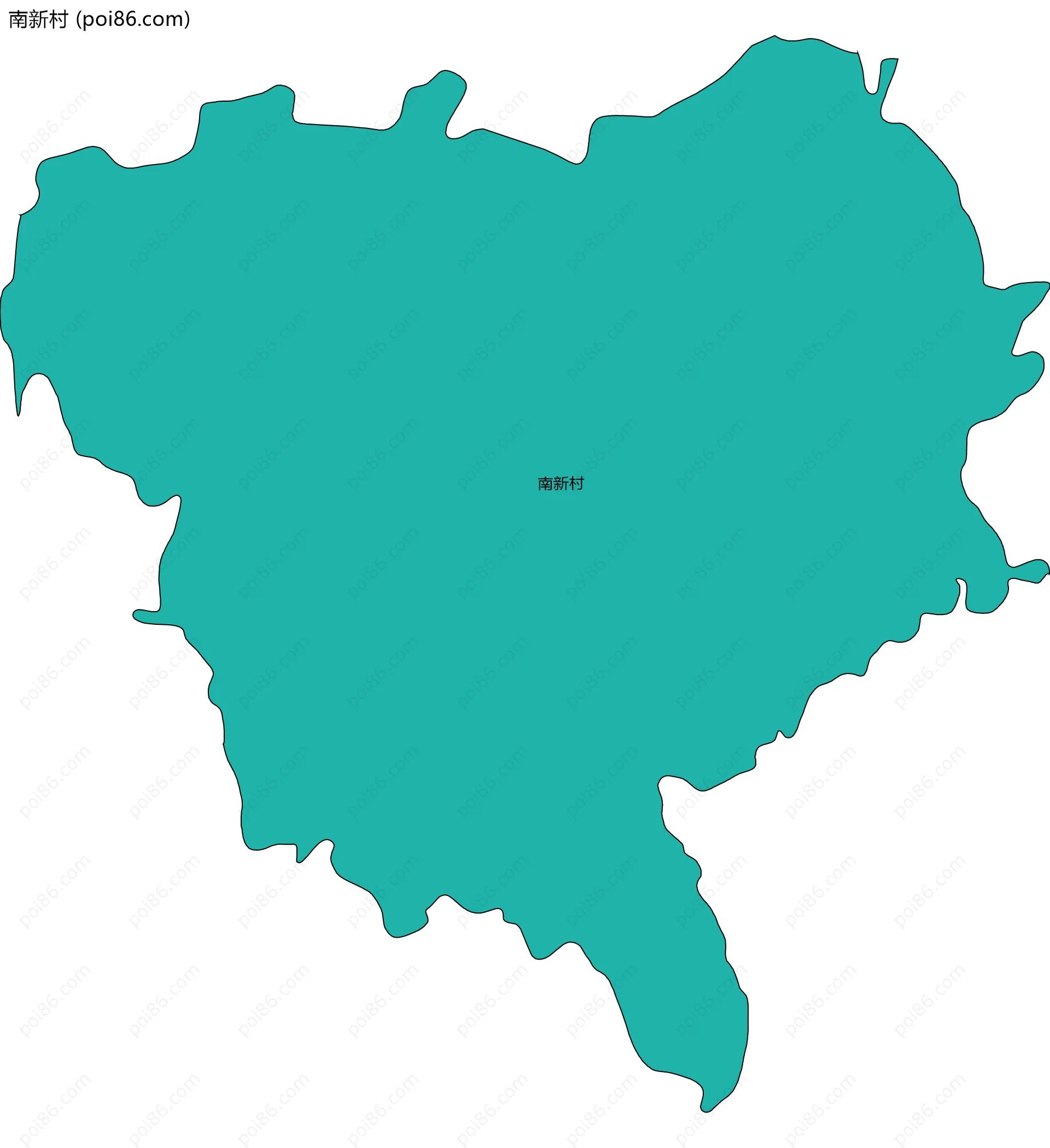 南新村边界地图