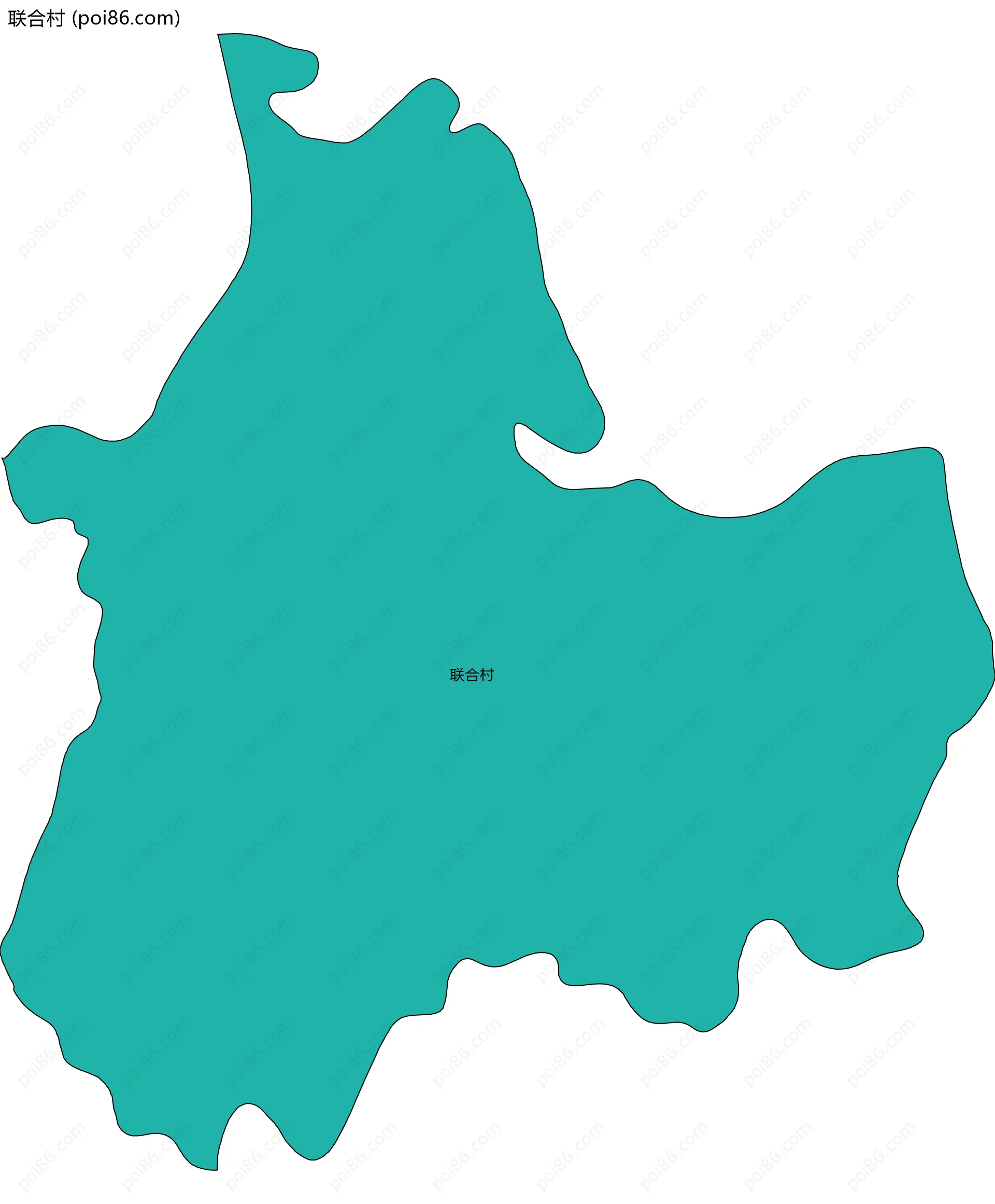 联合村边界地图