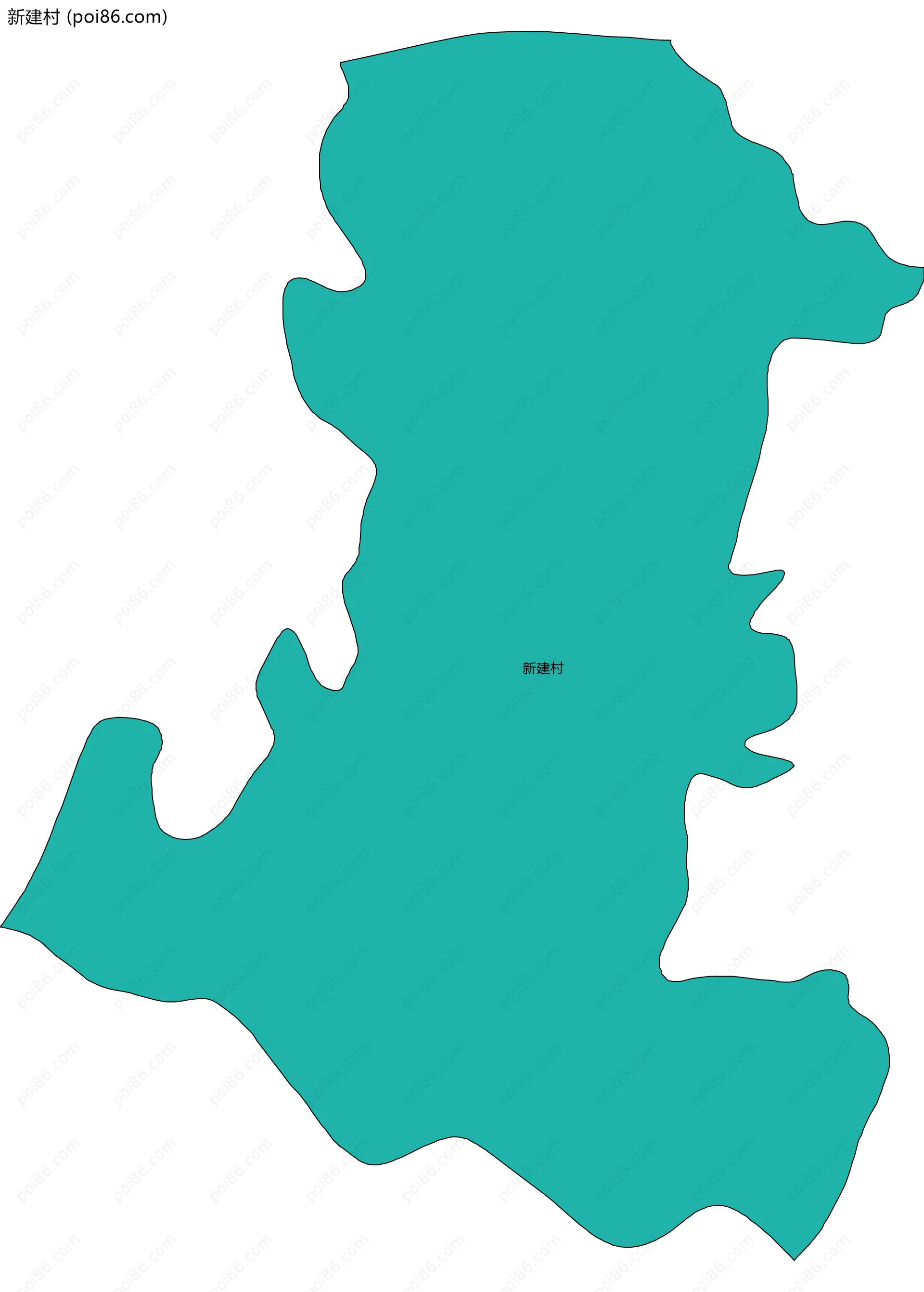新建村边界地图