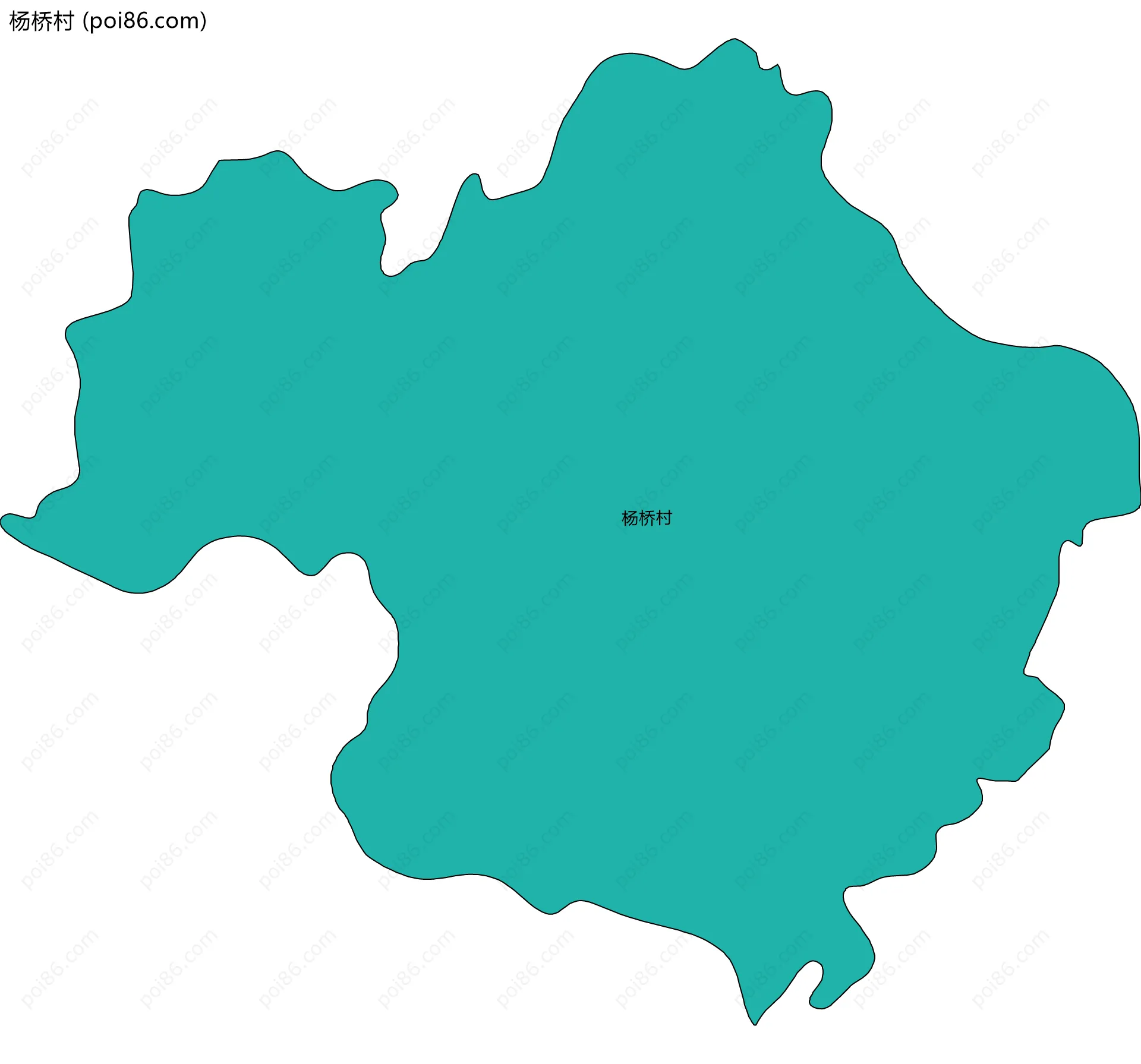 杨桥村边界地图