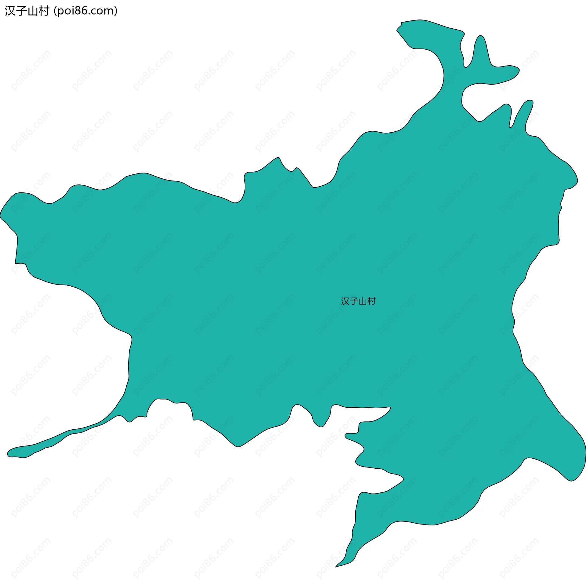 汉子山村边界地图