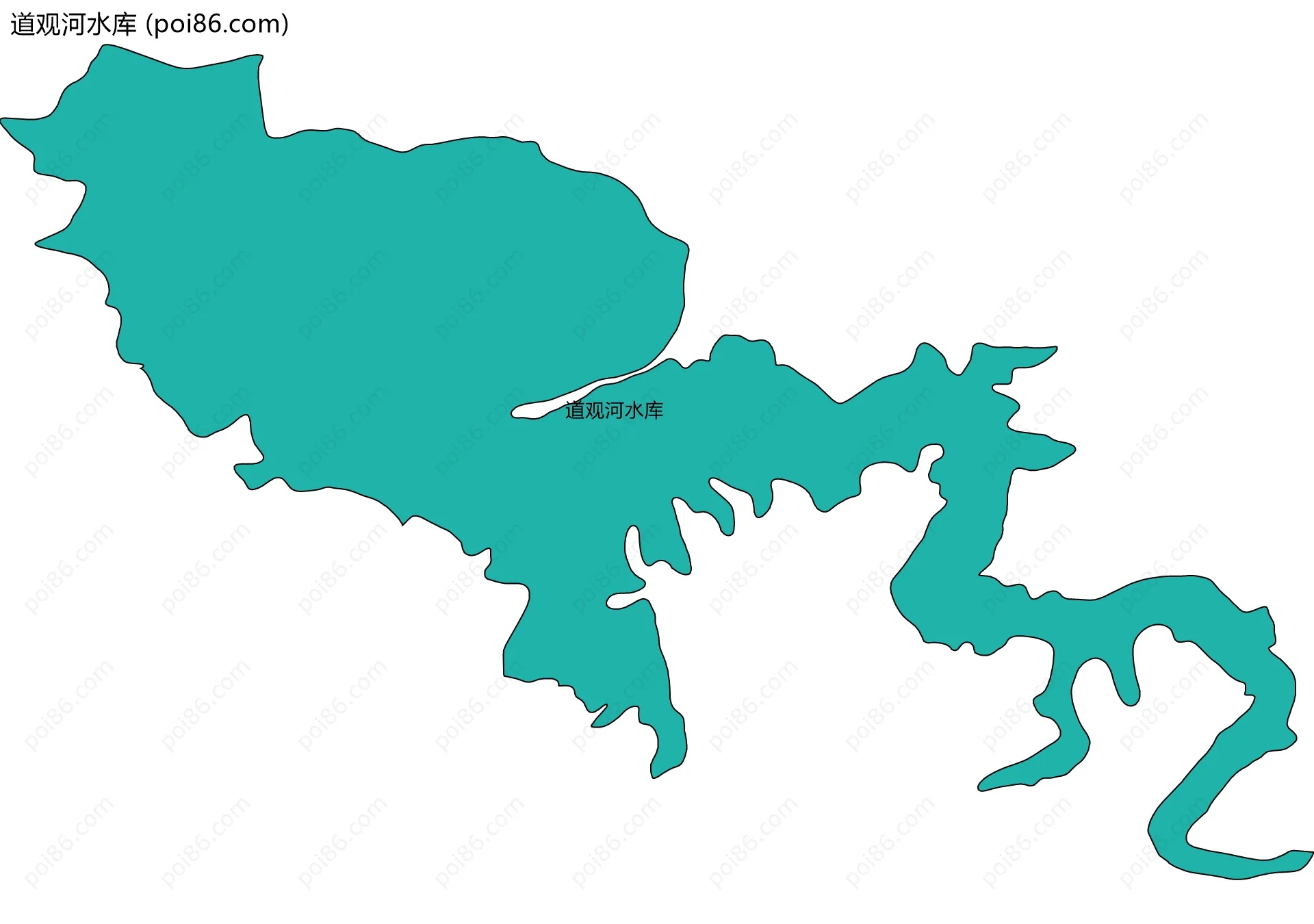 道观河水库边界地图