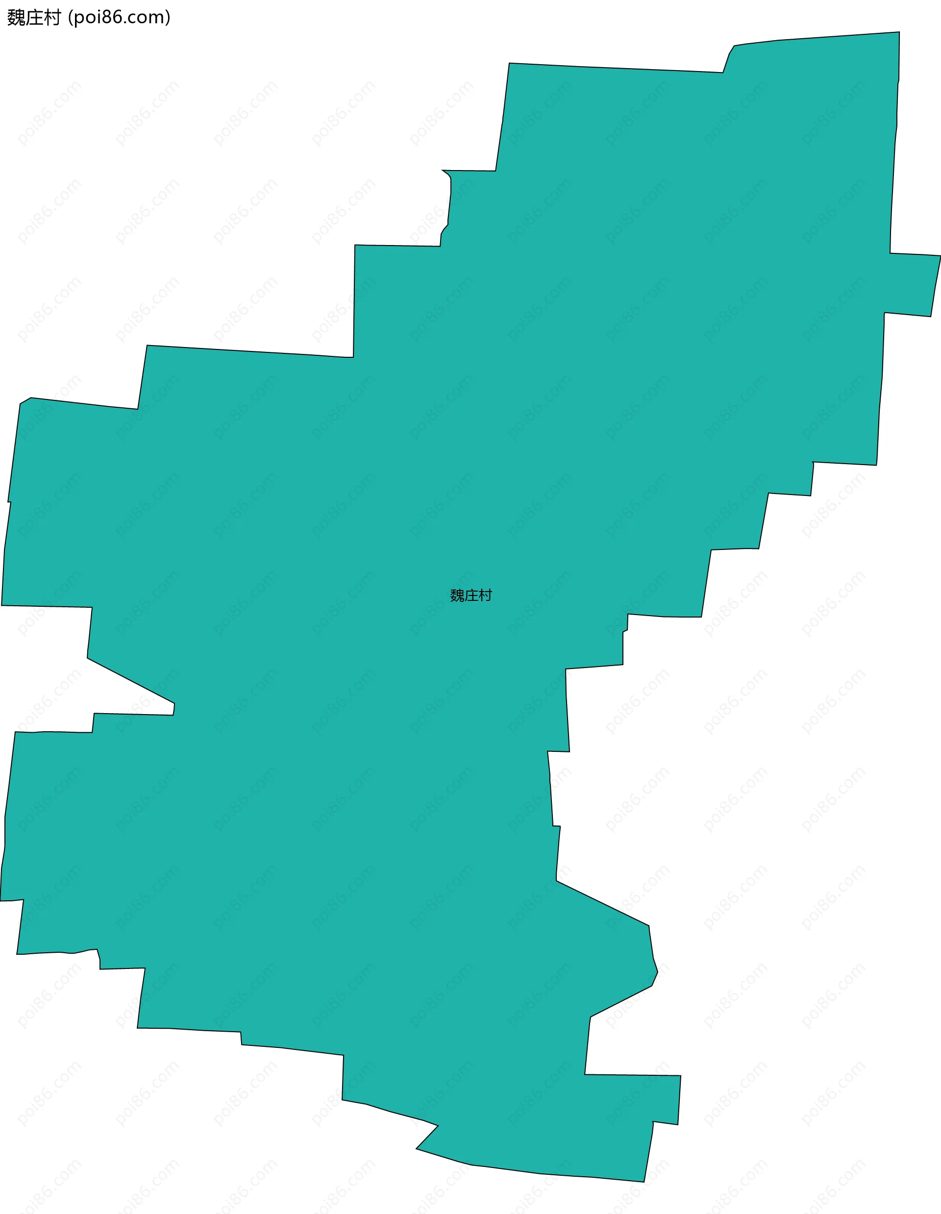 魏庄村边界地图