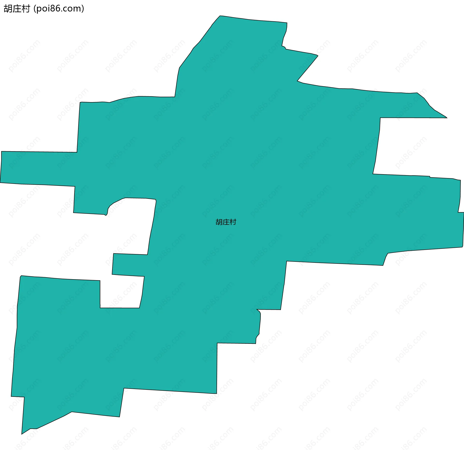 胡庄村边界地图