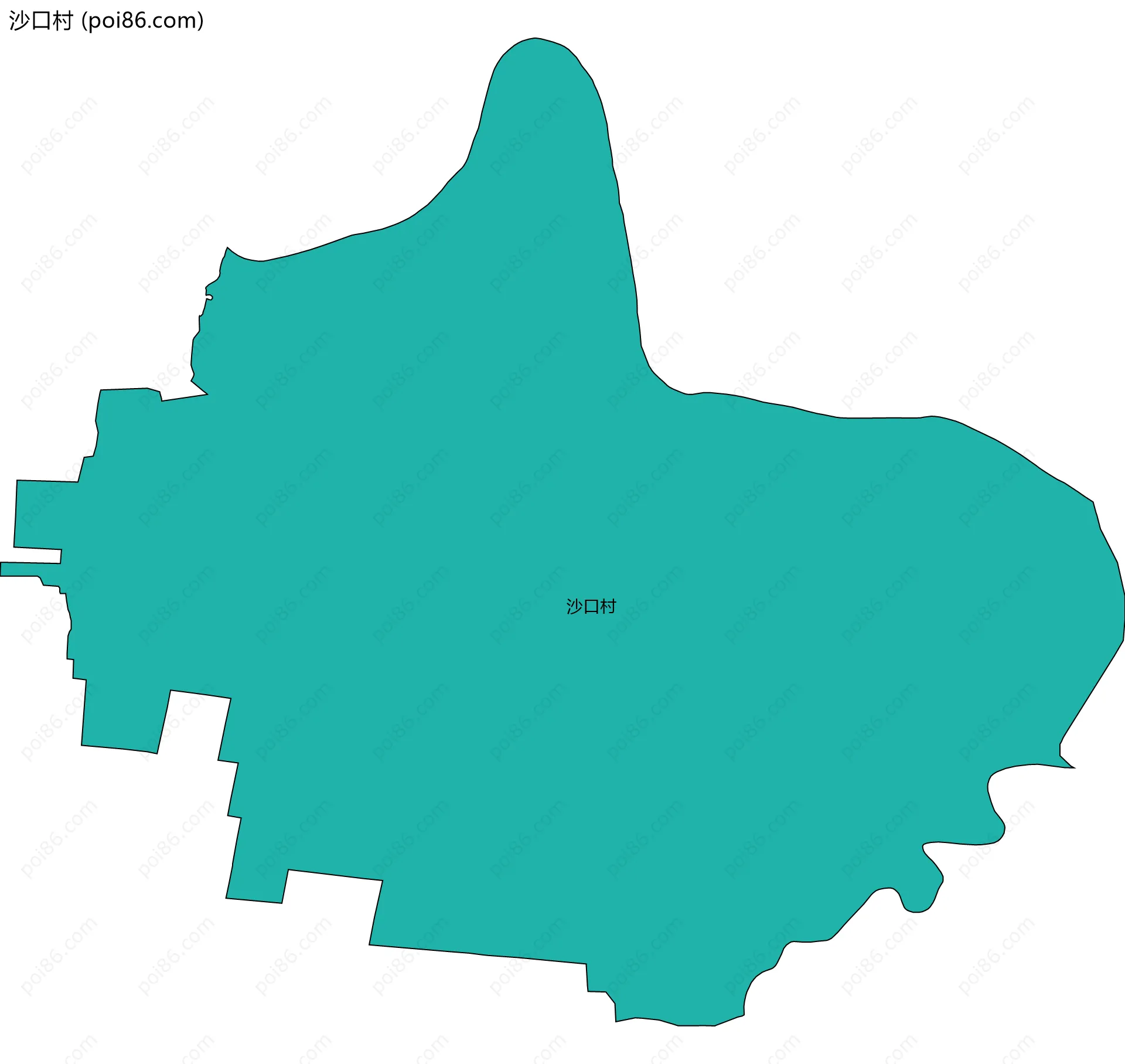 沙口村边界地图