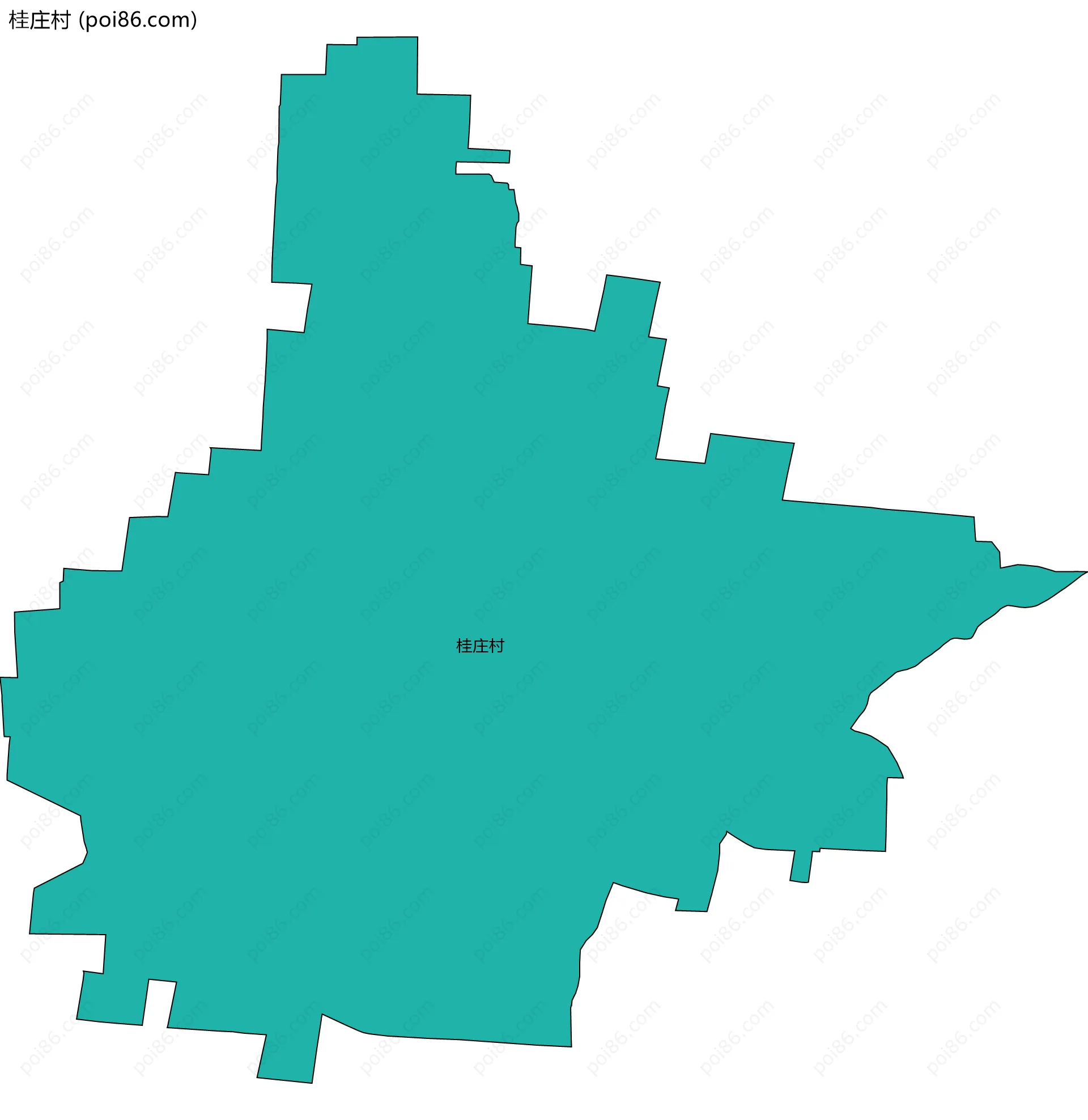 桂庄村边界地图
