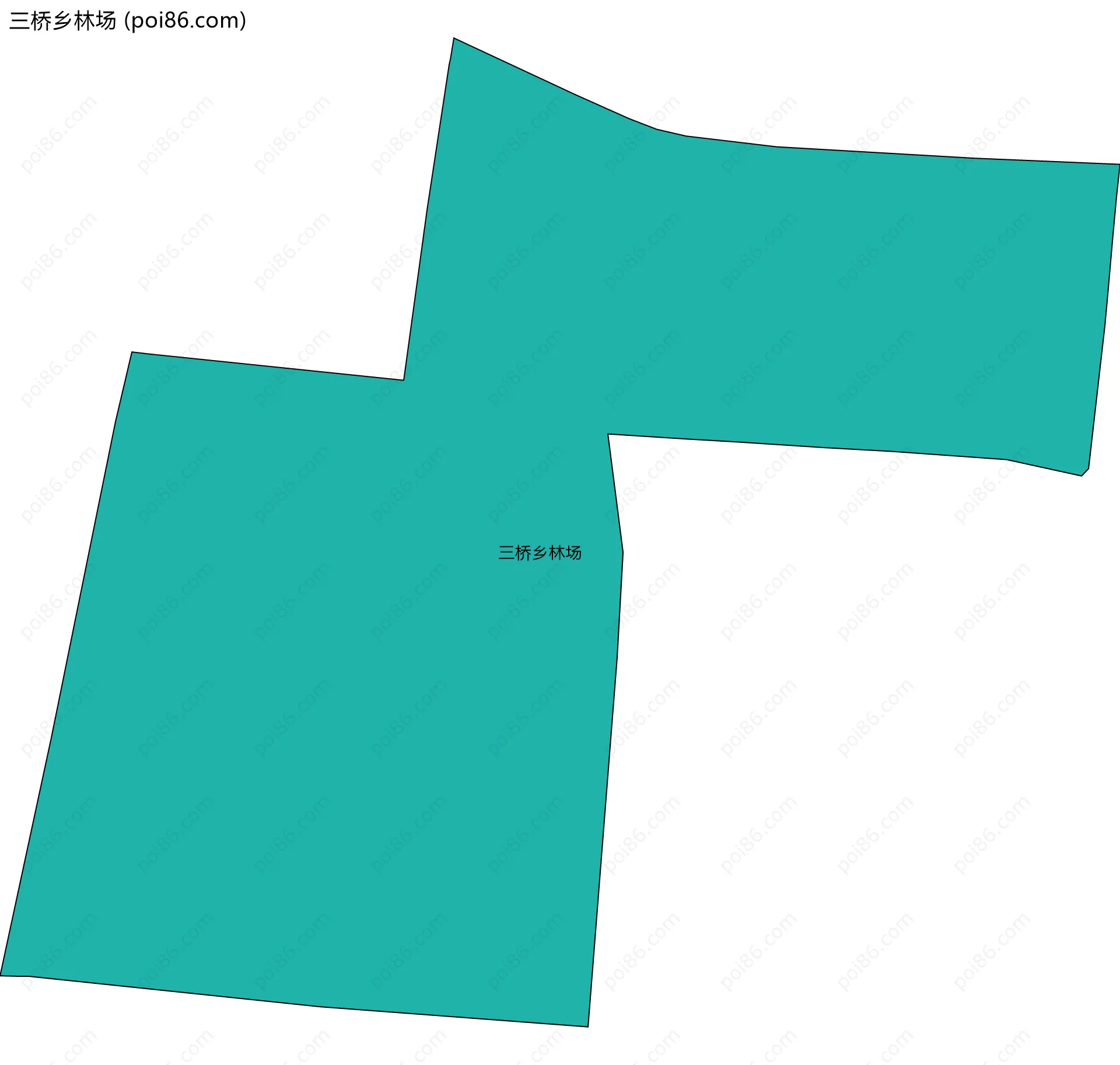 三桥乡林场边界地图