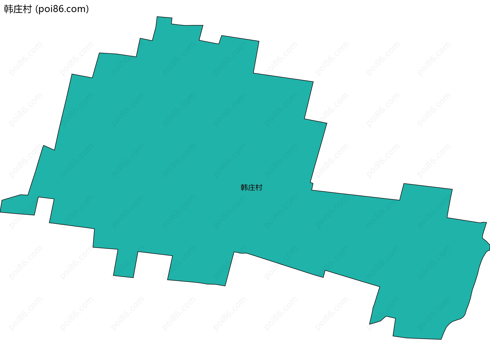 韩庄村边界地图