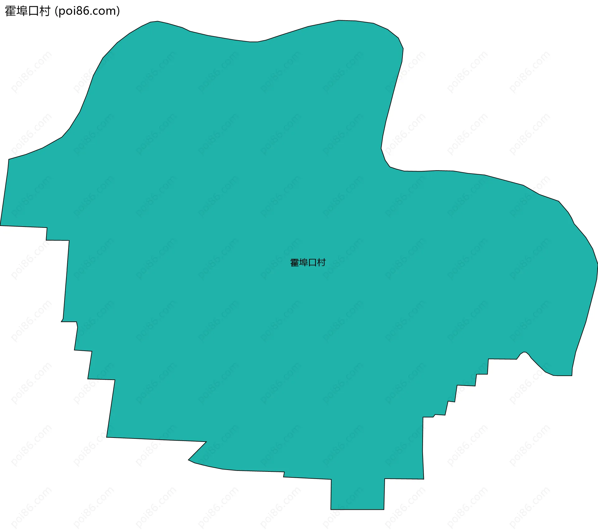霍埠口村边界地图