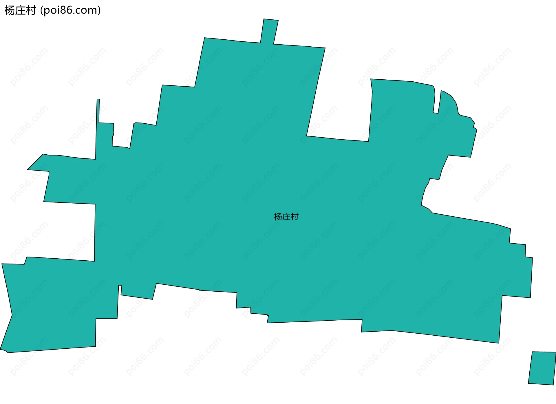 杨庄村边界地图