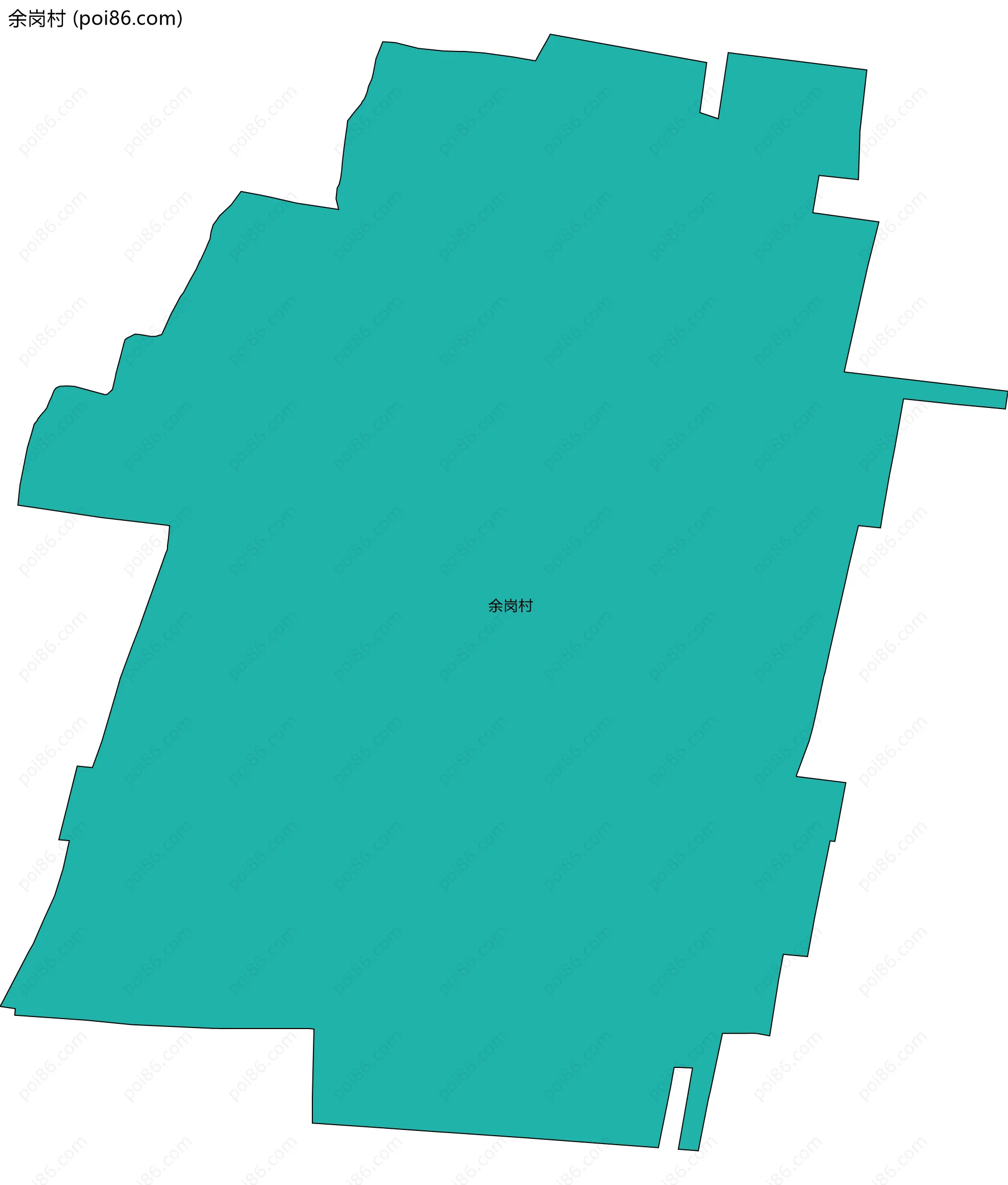 余岗村边界地图