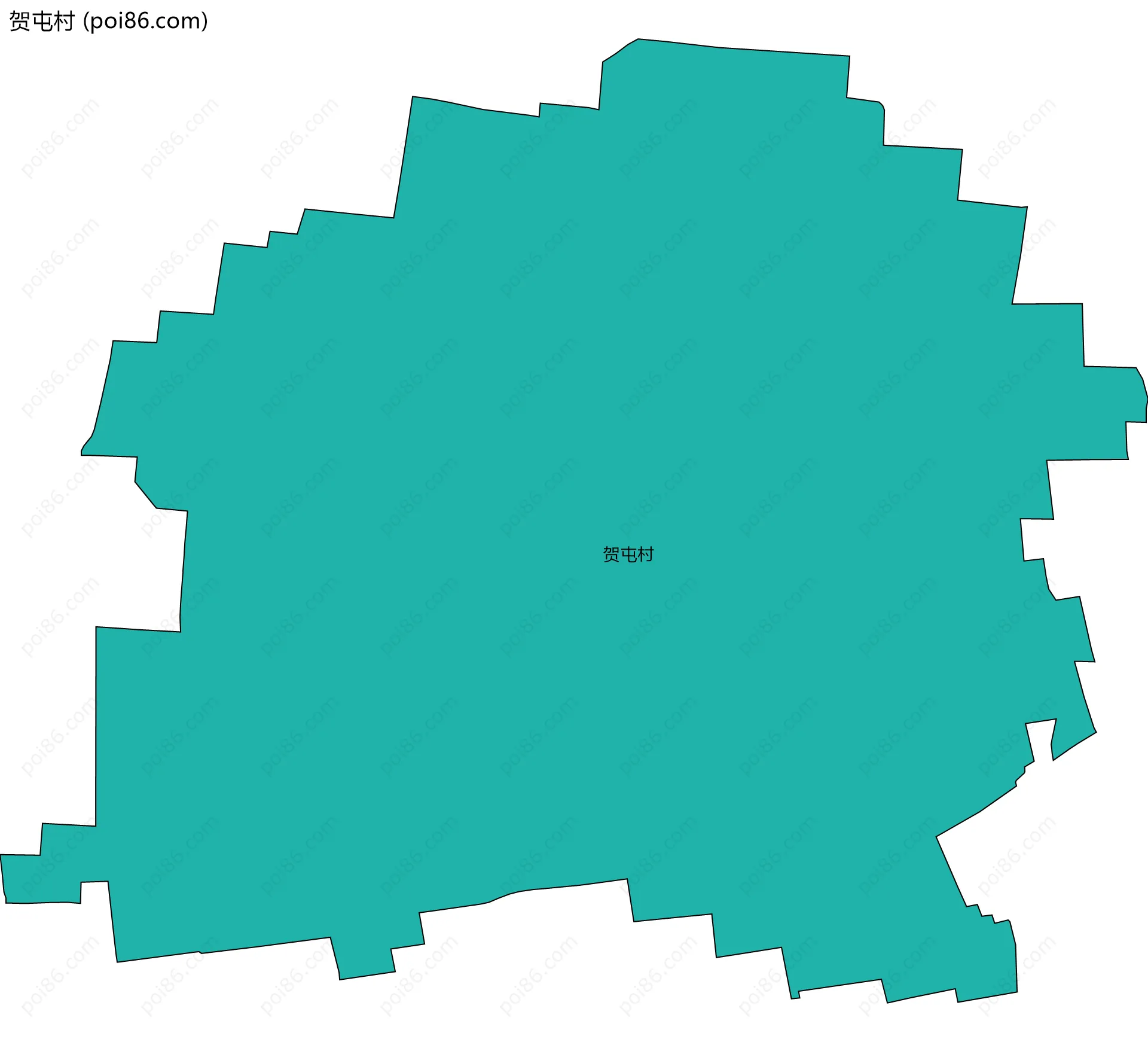 贺屯村边界地图