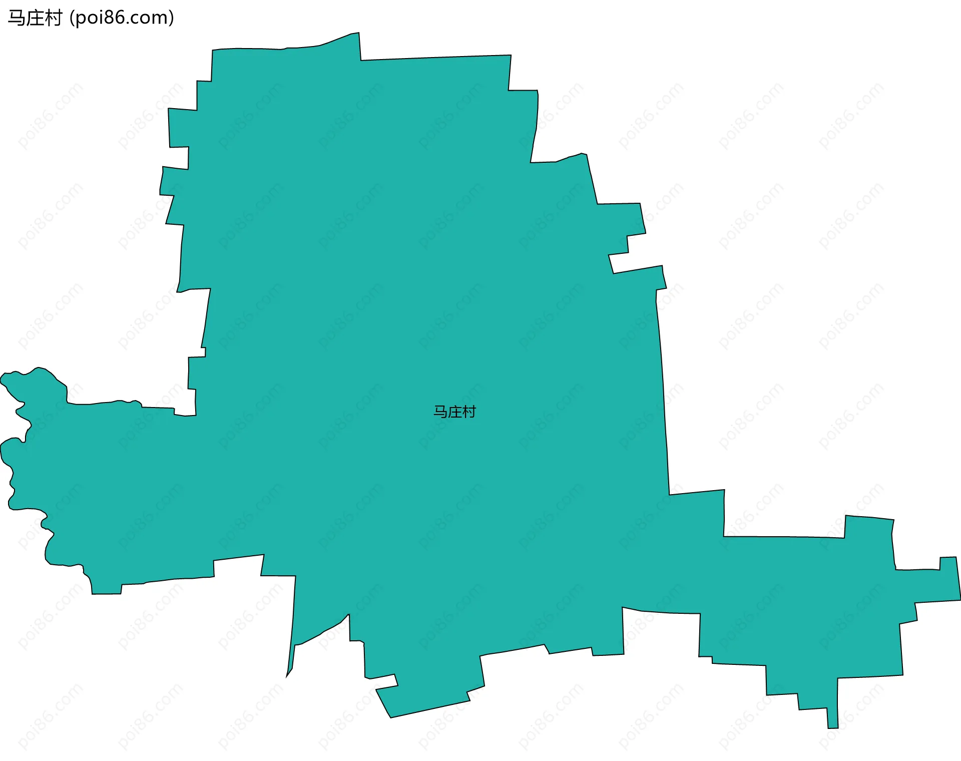 马庄村边界地图