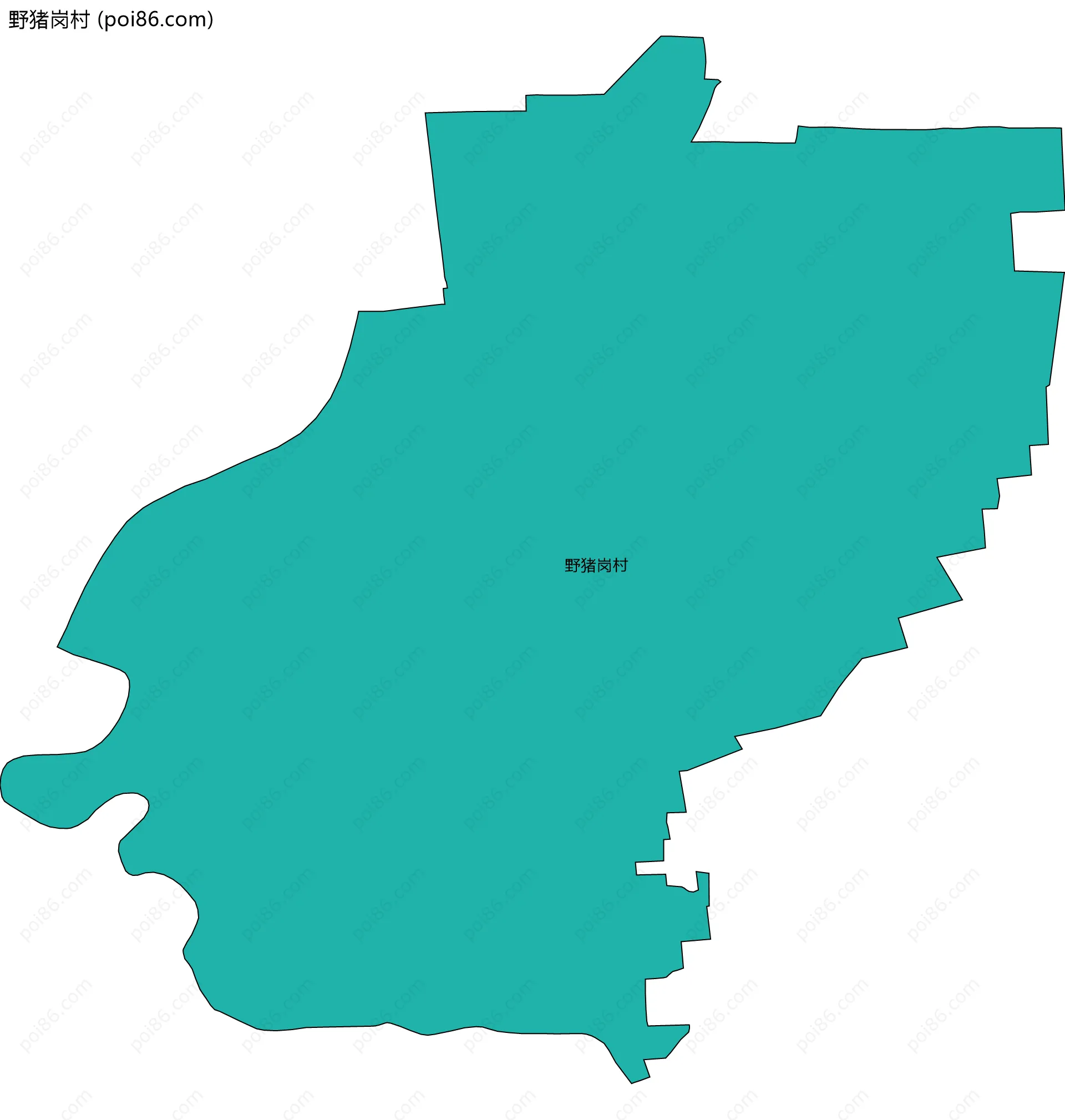 野猪岗村边界地图
