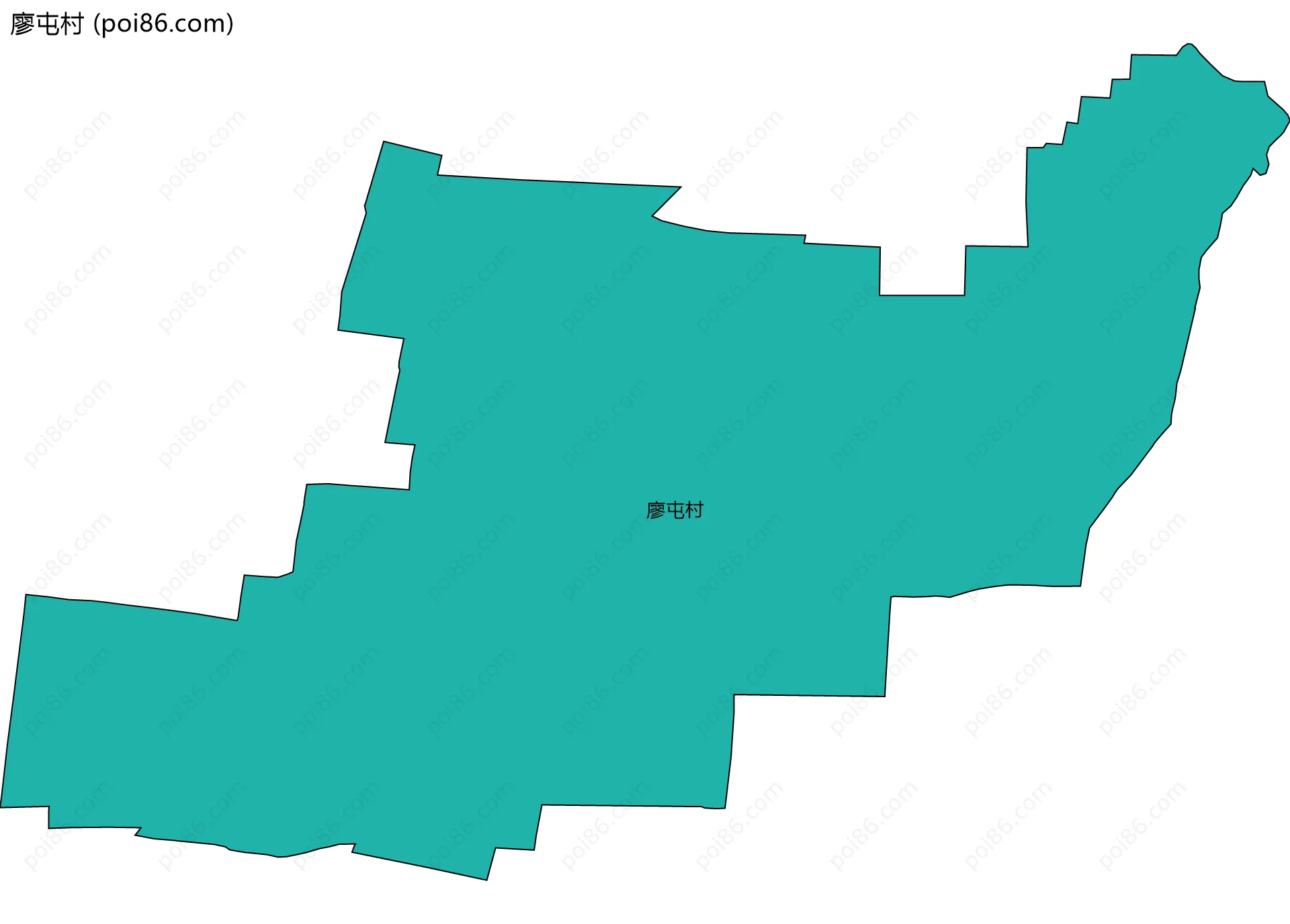 廖屯村边界地图