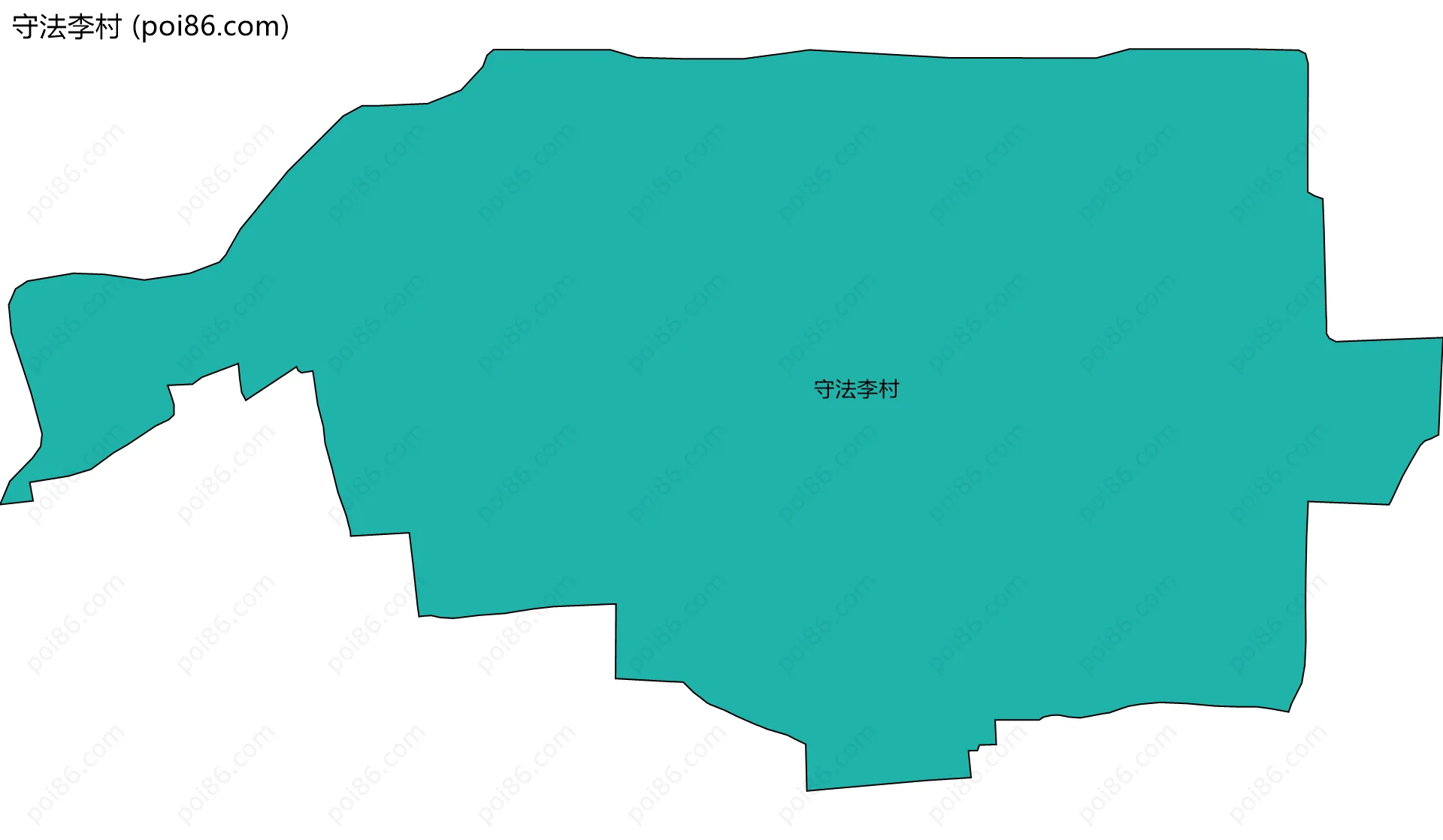 守法李村边界地图