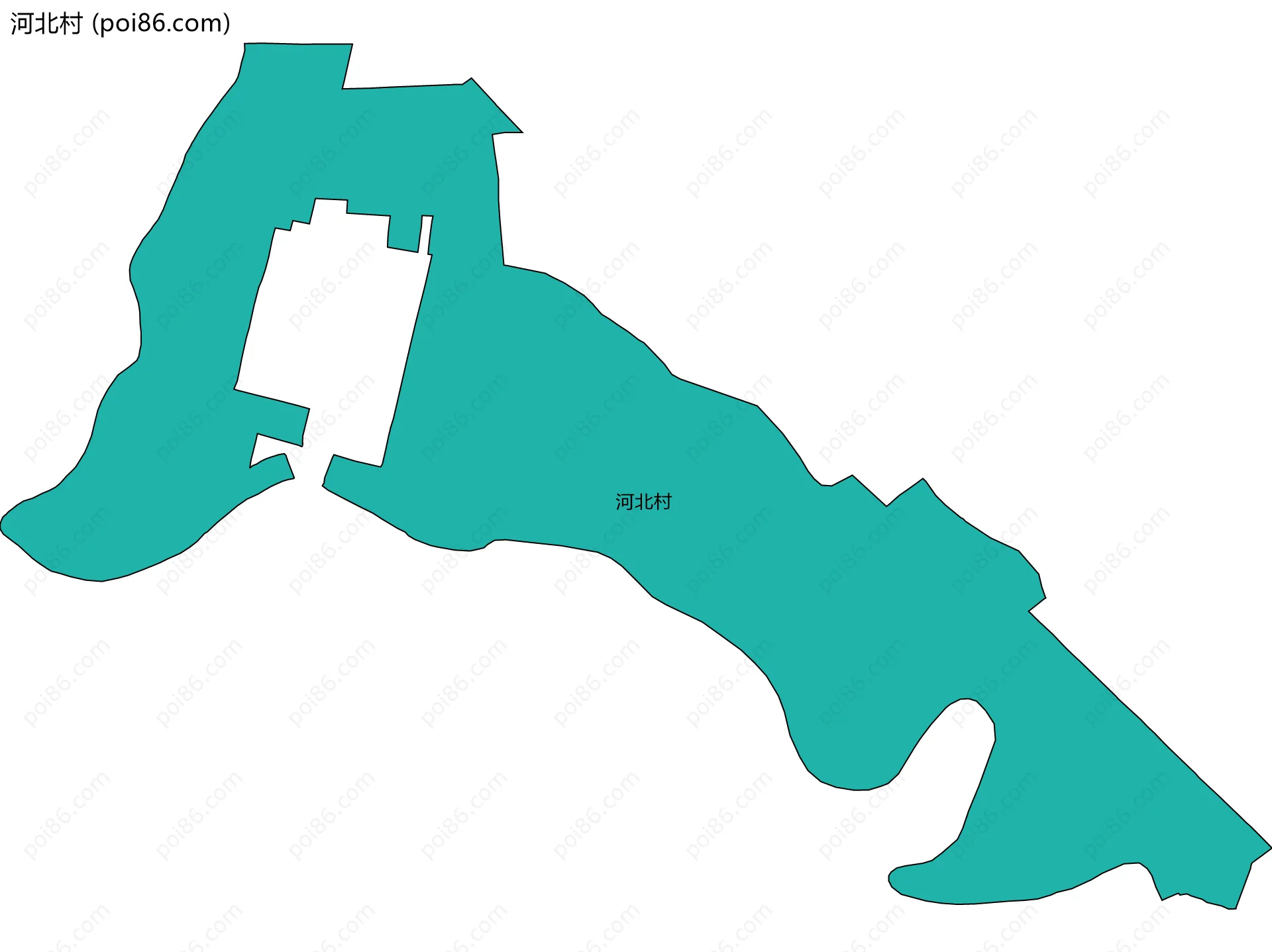 河北村边界地图