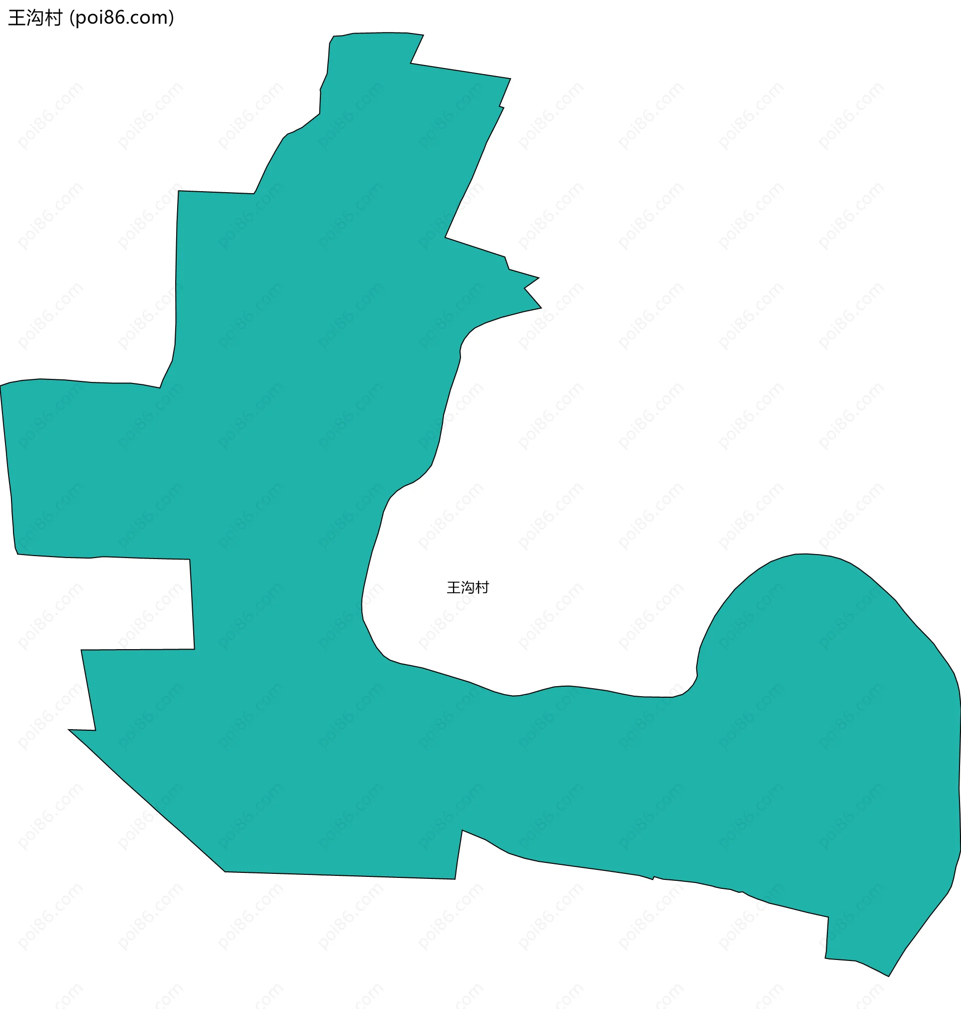 王沟村边界地图