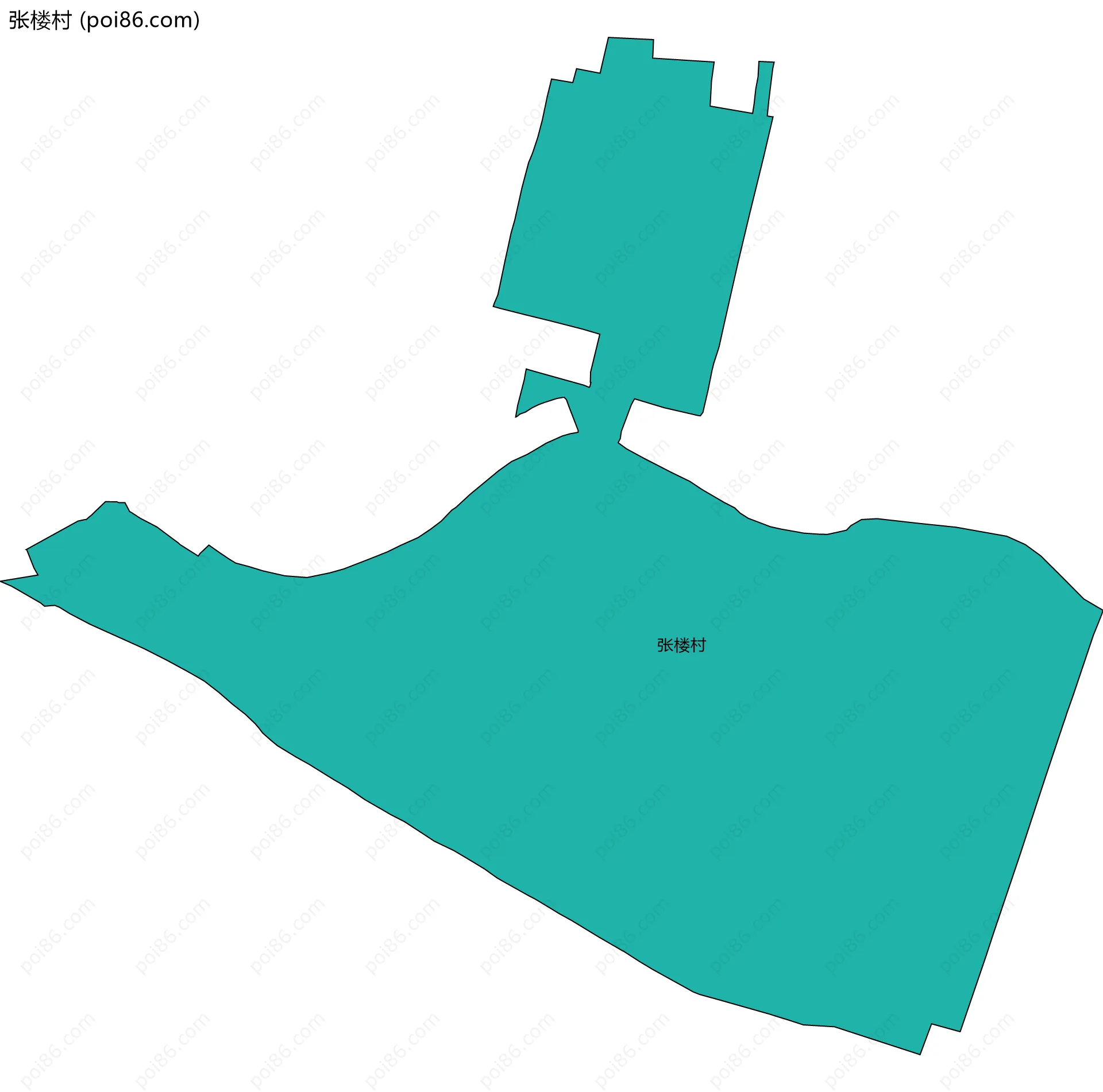 张楼村边界地图