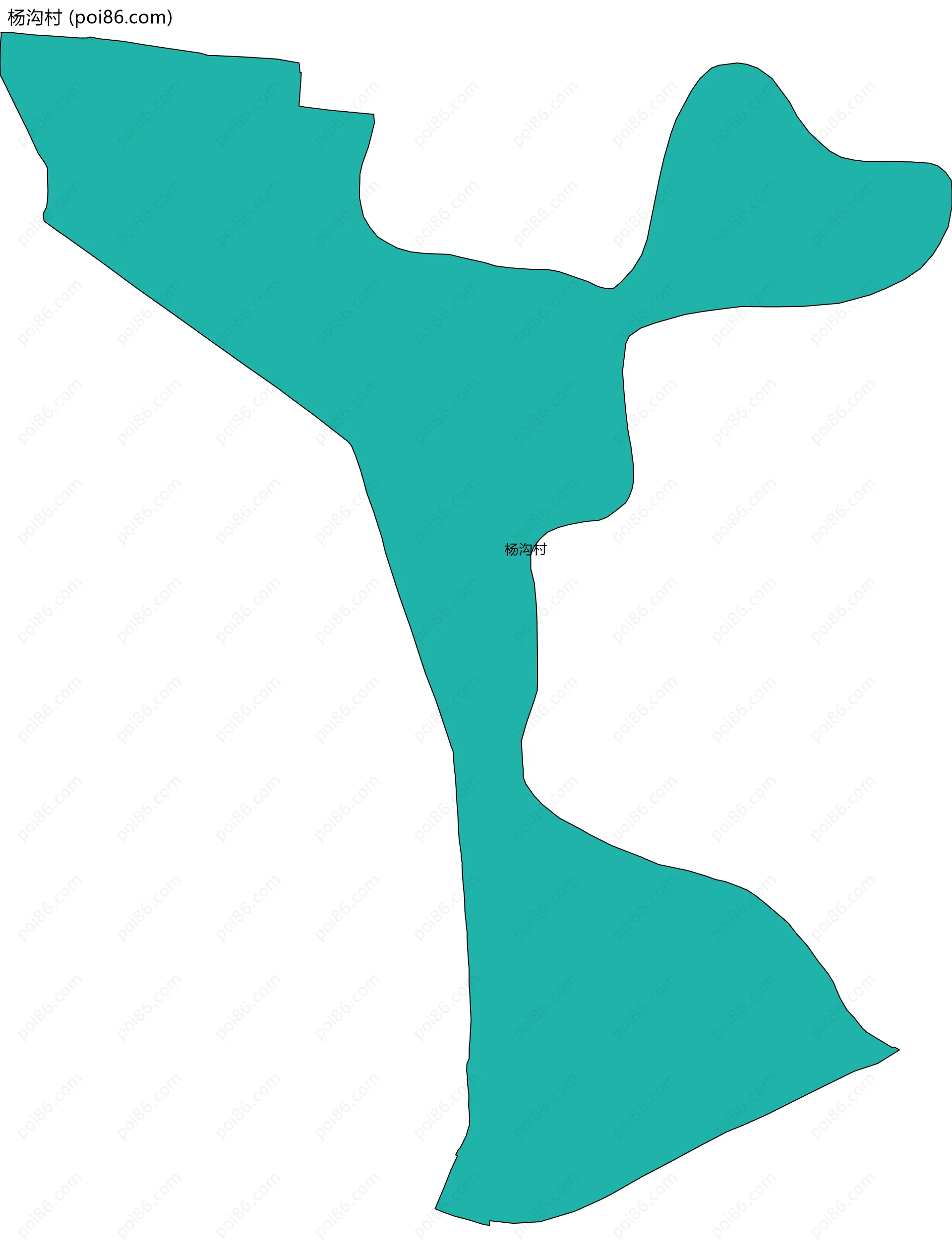 杨沟村边界地图