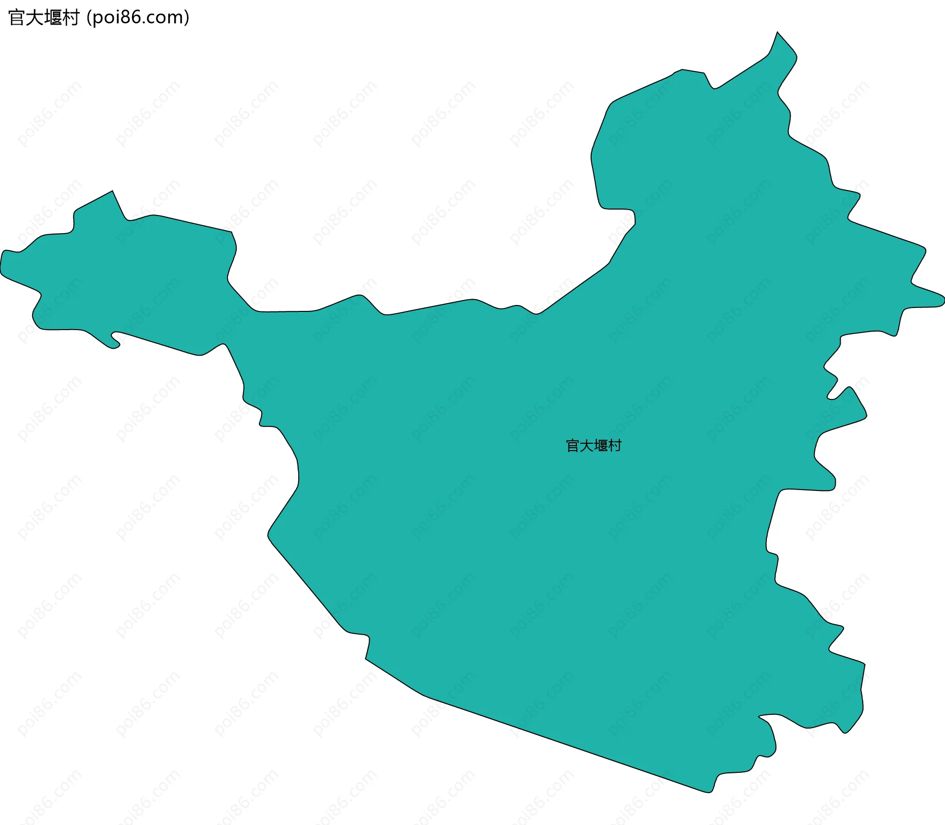 官大堰村边界地图