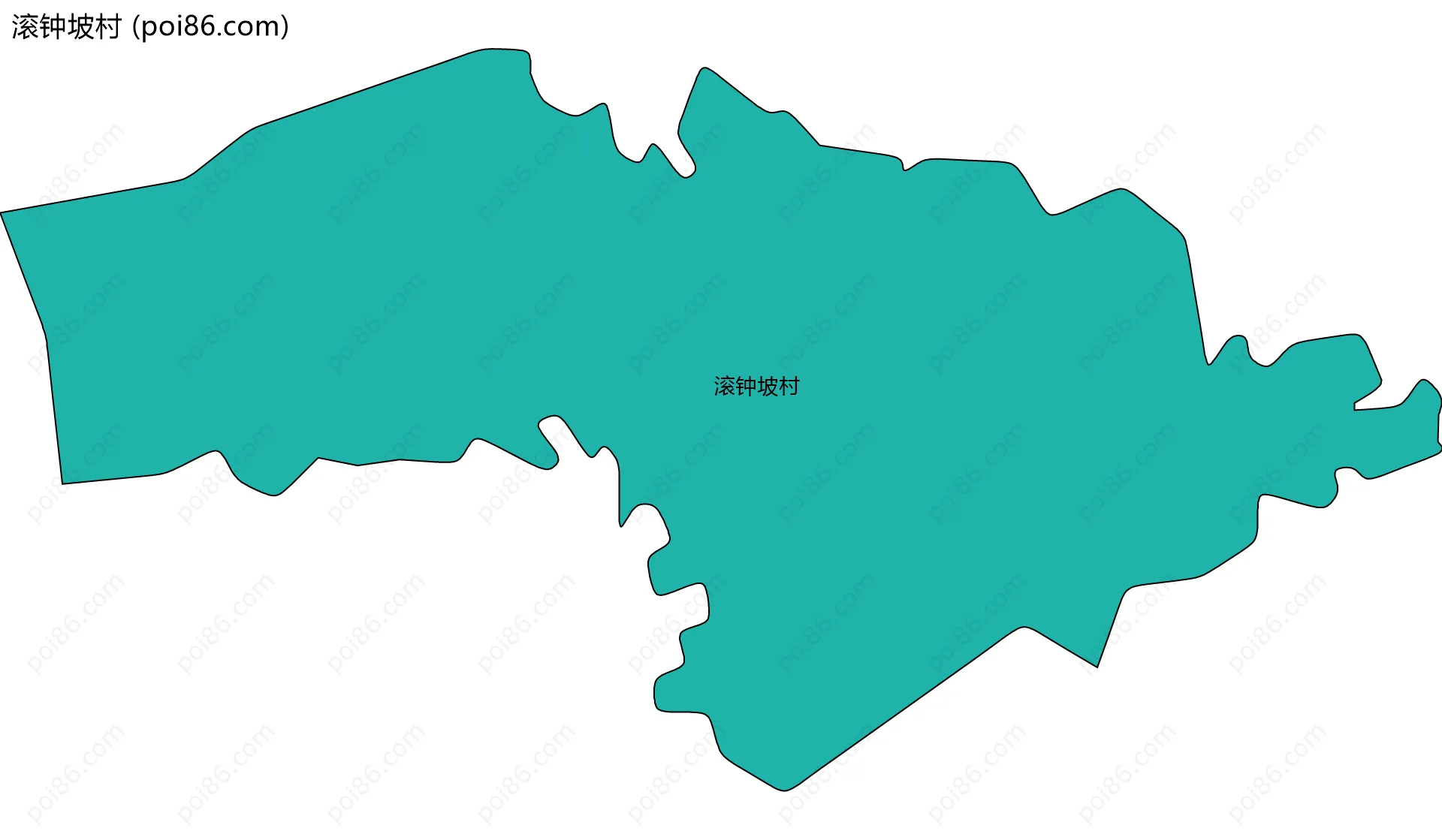 滚钟坡村边界地图