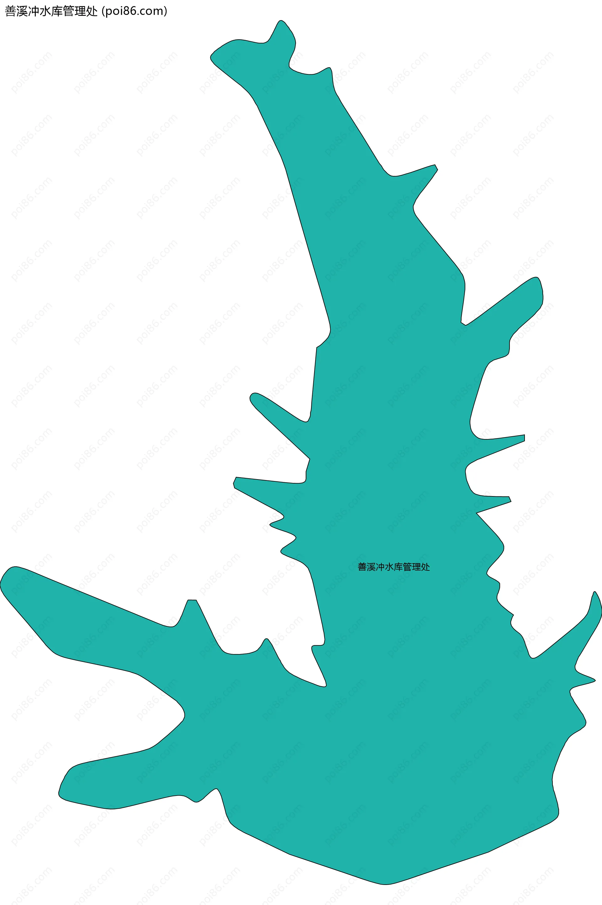 善溪冲水库管理处边界地图