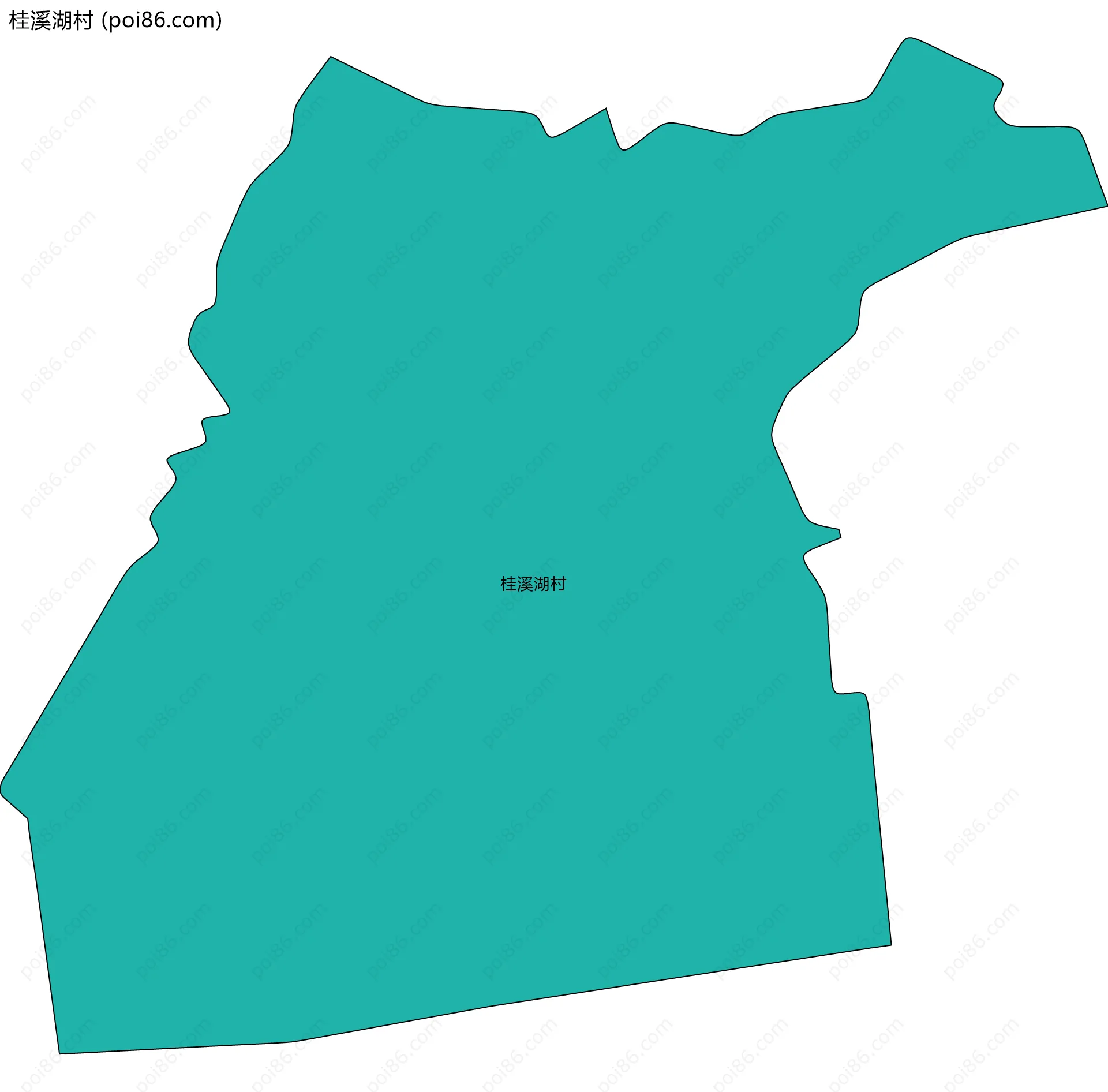 桂溪湖村边界地图