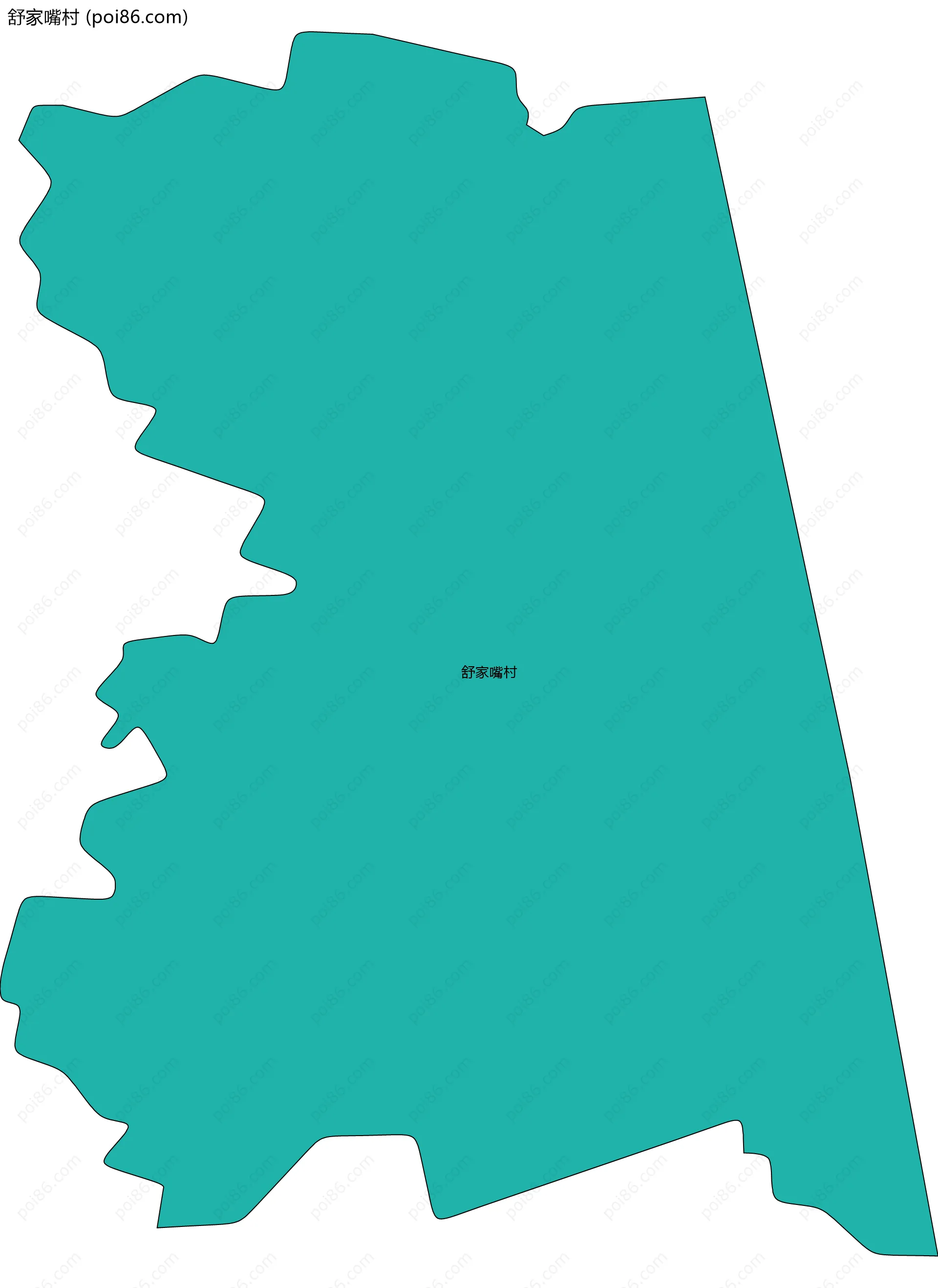 舒家嘴村边界地图